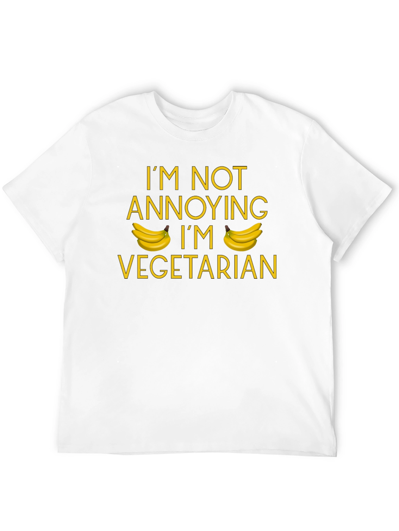 Black Vegetarian Banana T-Shirt: Not Annoying, Just Veggie! view 12
