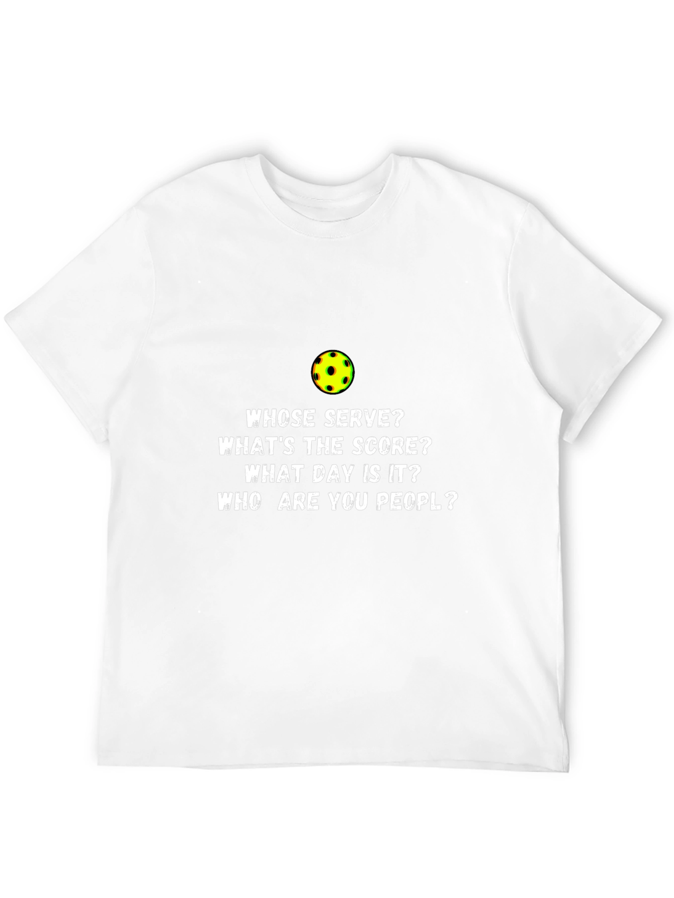 Black Pickleball T-Shirt Funny Whose Serve? view 12