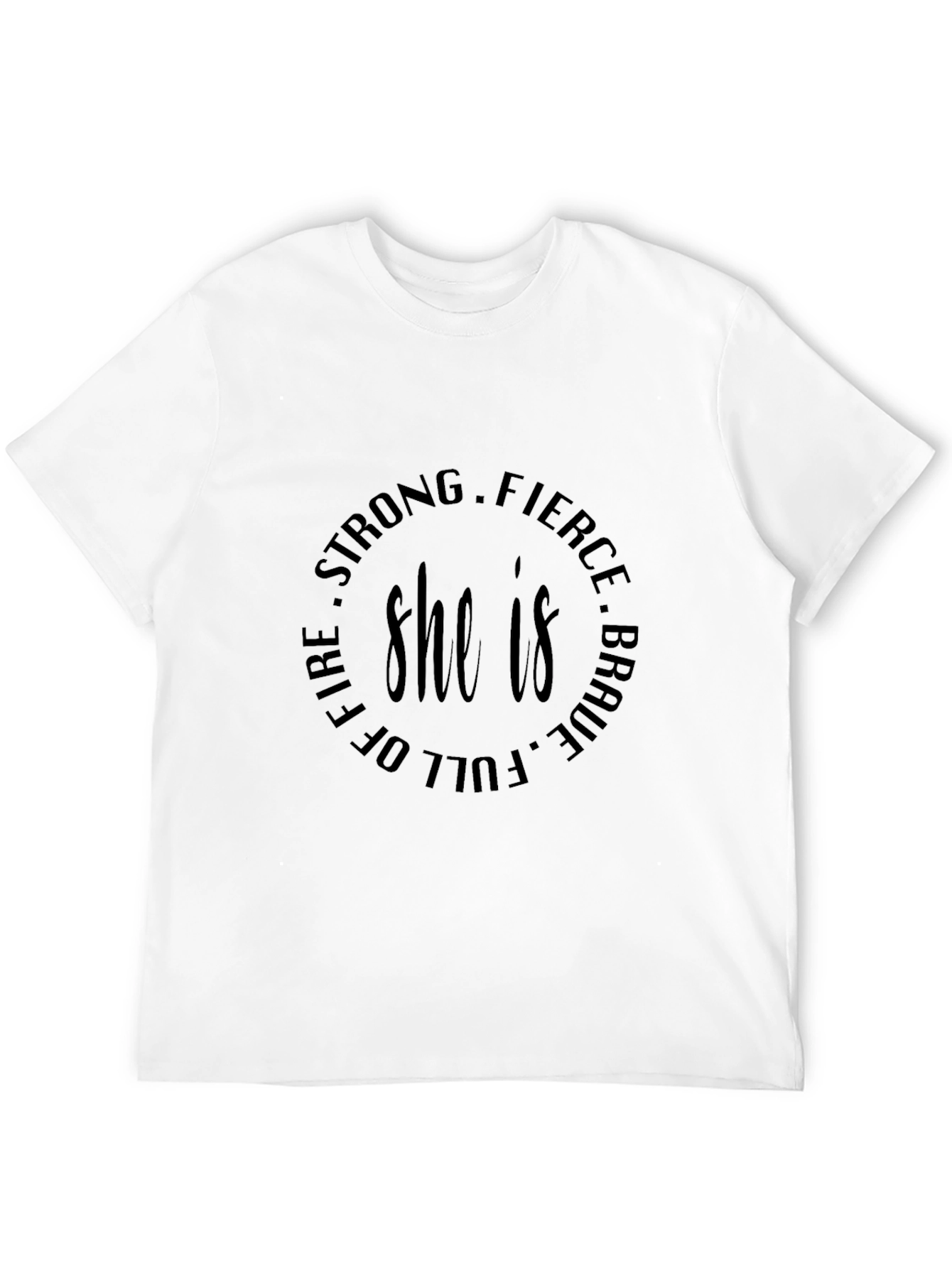 Black She is Strong Fierce Brave Tee view 12