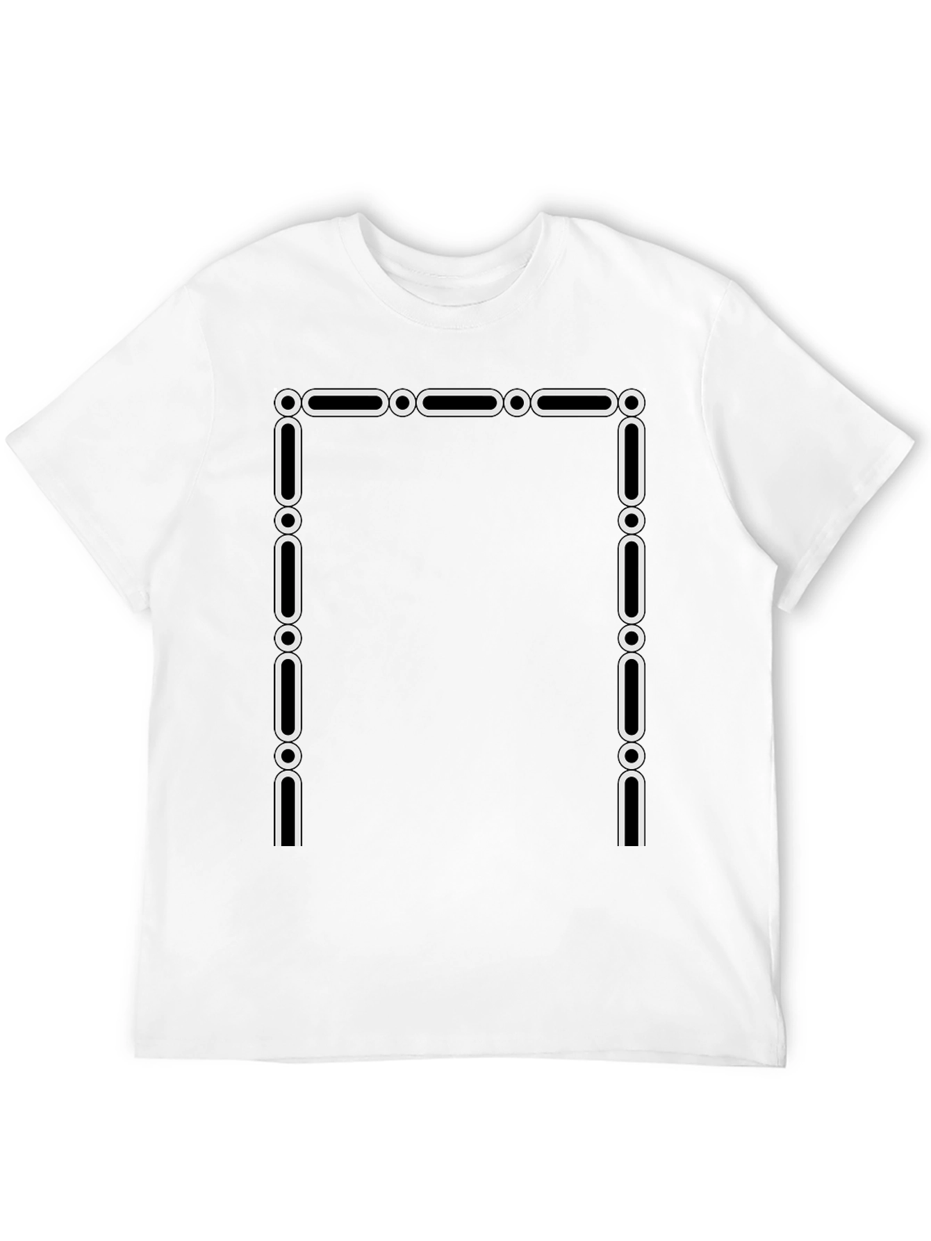 Black Geometric Frame Black T-Shirt view 12