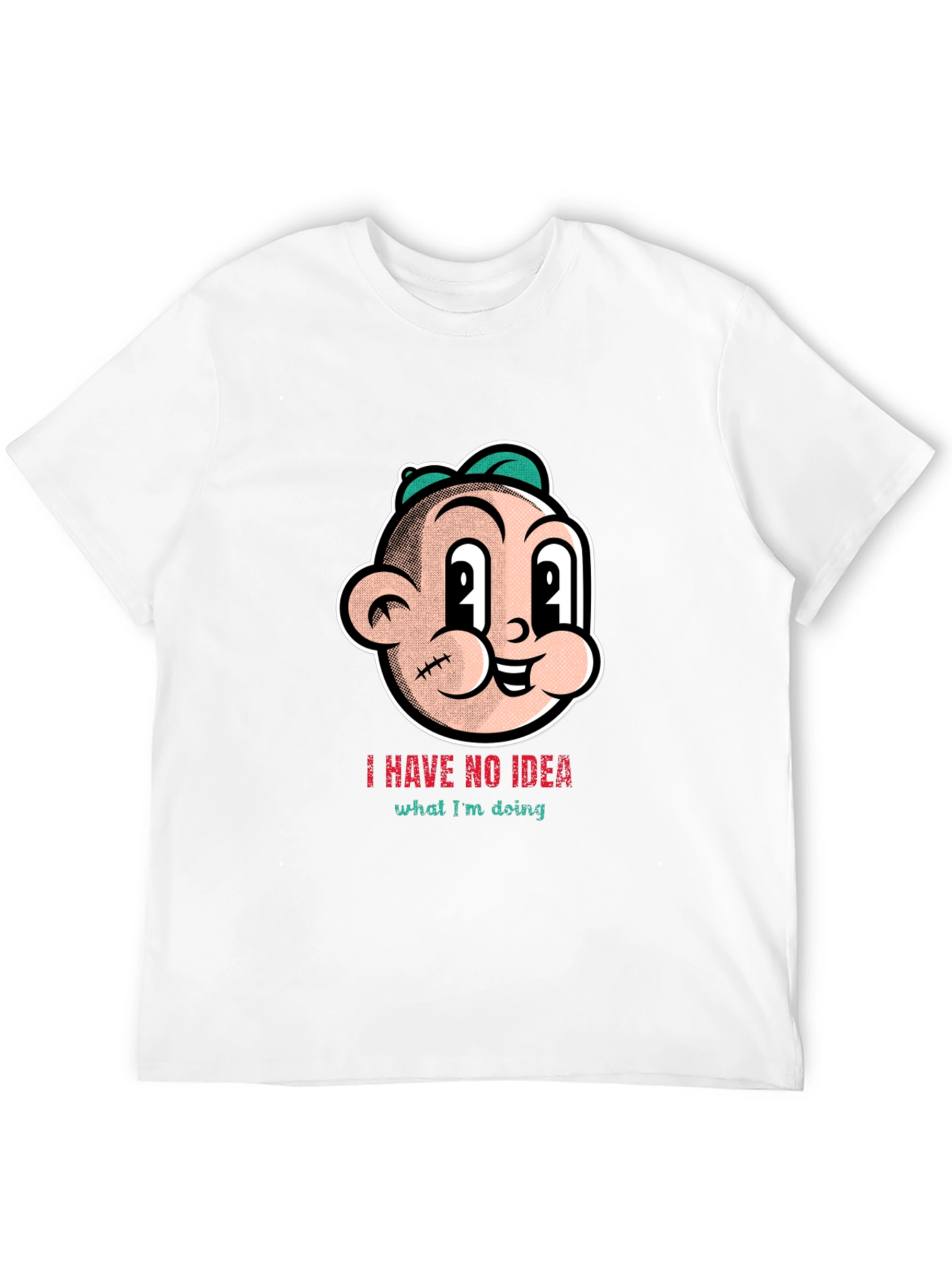 Black Cartoon Graphic T-Shirt - "I Have No Idea" view 12