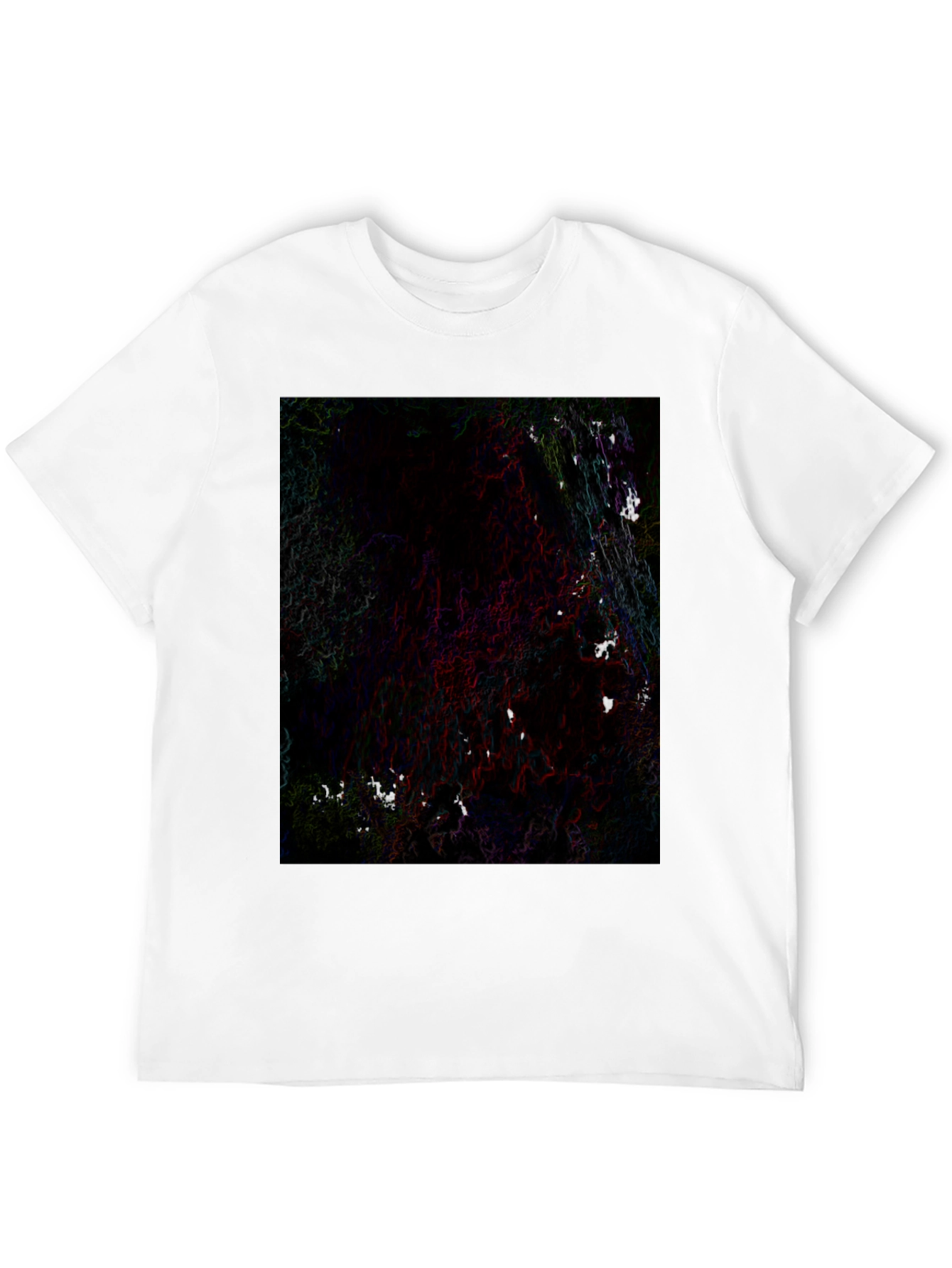 Black Abstract Graphic Black T-Shirt view 12