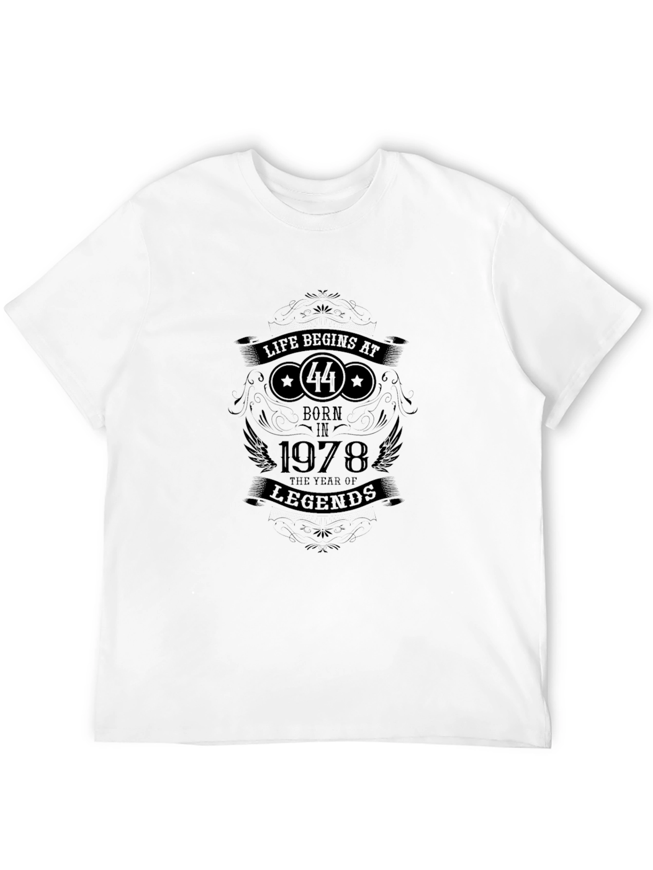 Black Life Begins At 44 T-Shirt - Born in 1978 Legend Tee view 12