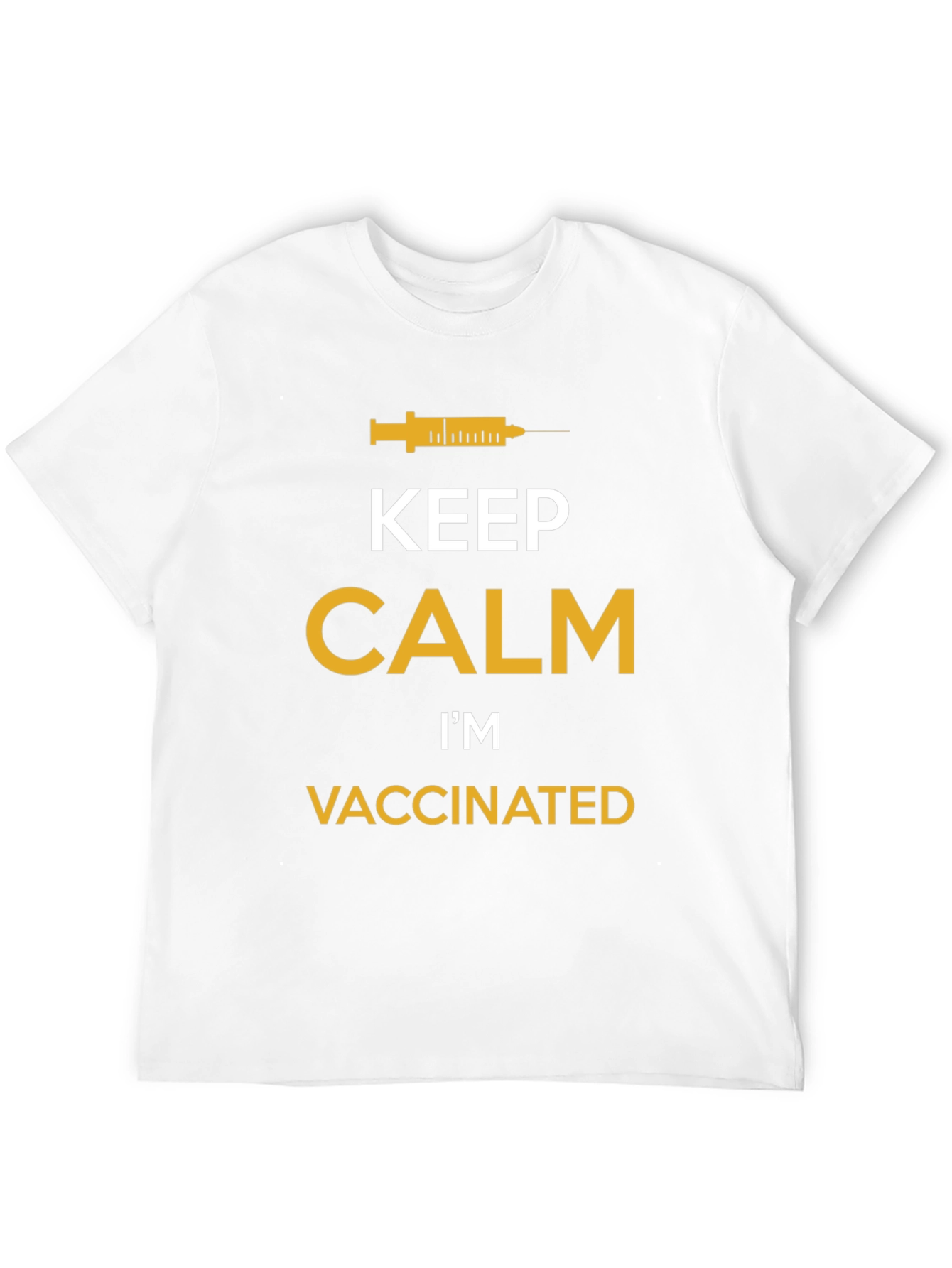 Black Keep Calm I'm Vaccinated Graphic Tee view 12