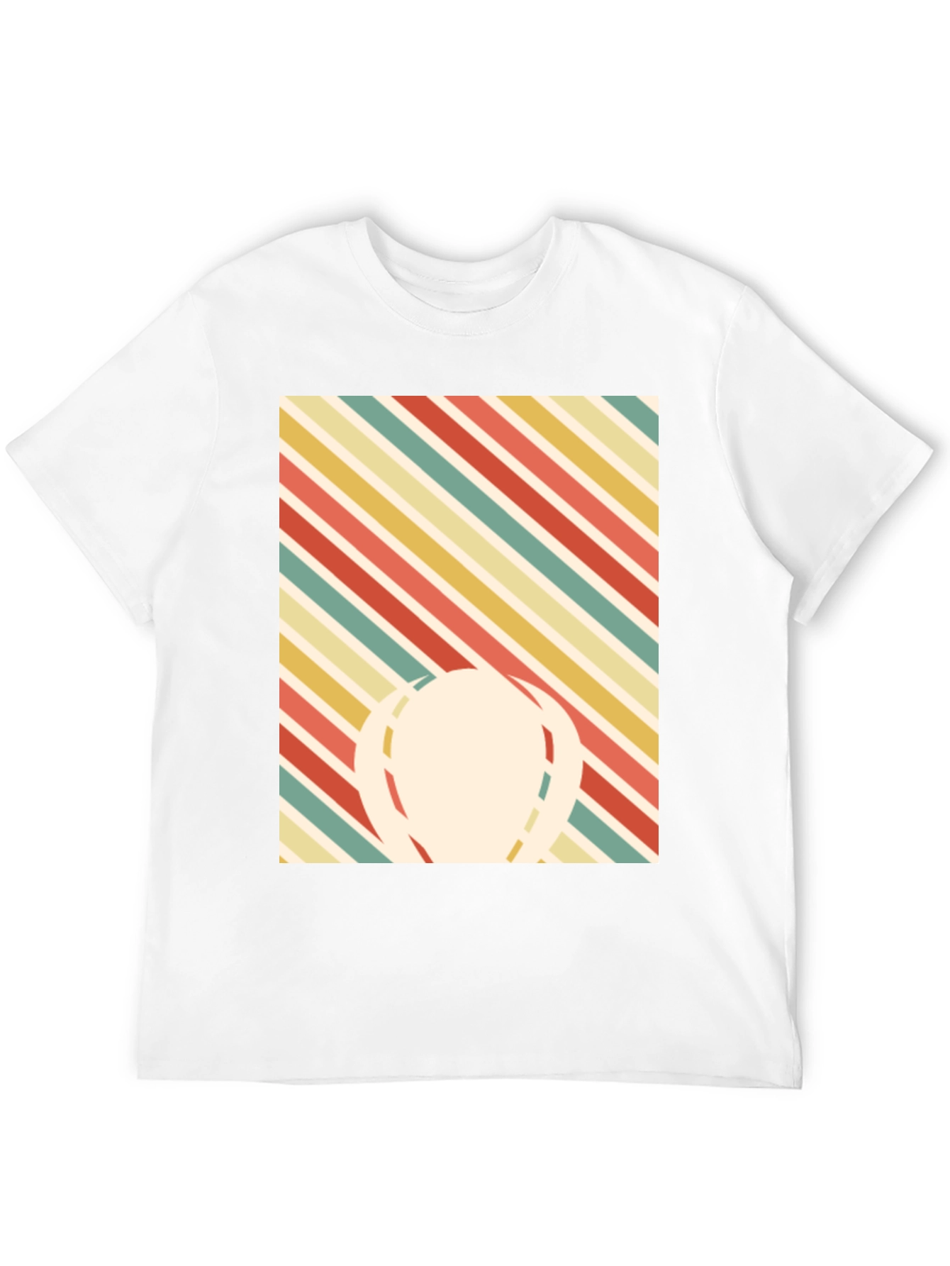 Black Retro Striped Graphic Tee - Men's Black T-Shirt view 12