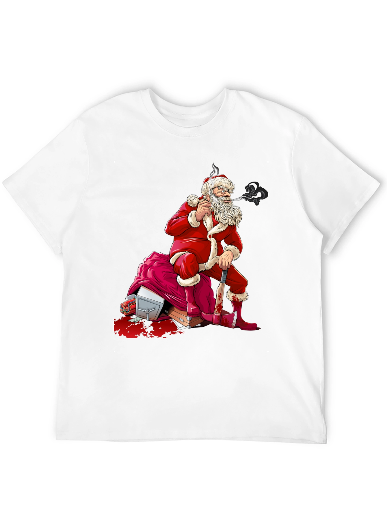 Bad Santa T-Shirt - Bloody Axe Christmas Tee - 12