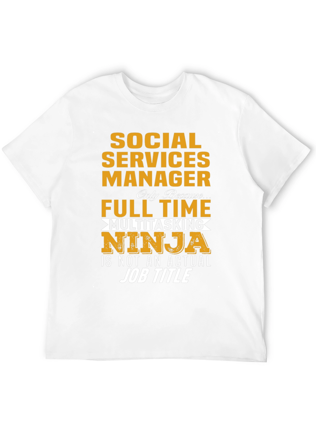 Black Social Services Manager T-Shirt - Multitasking Ninja view 12