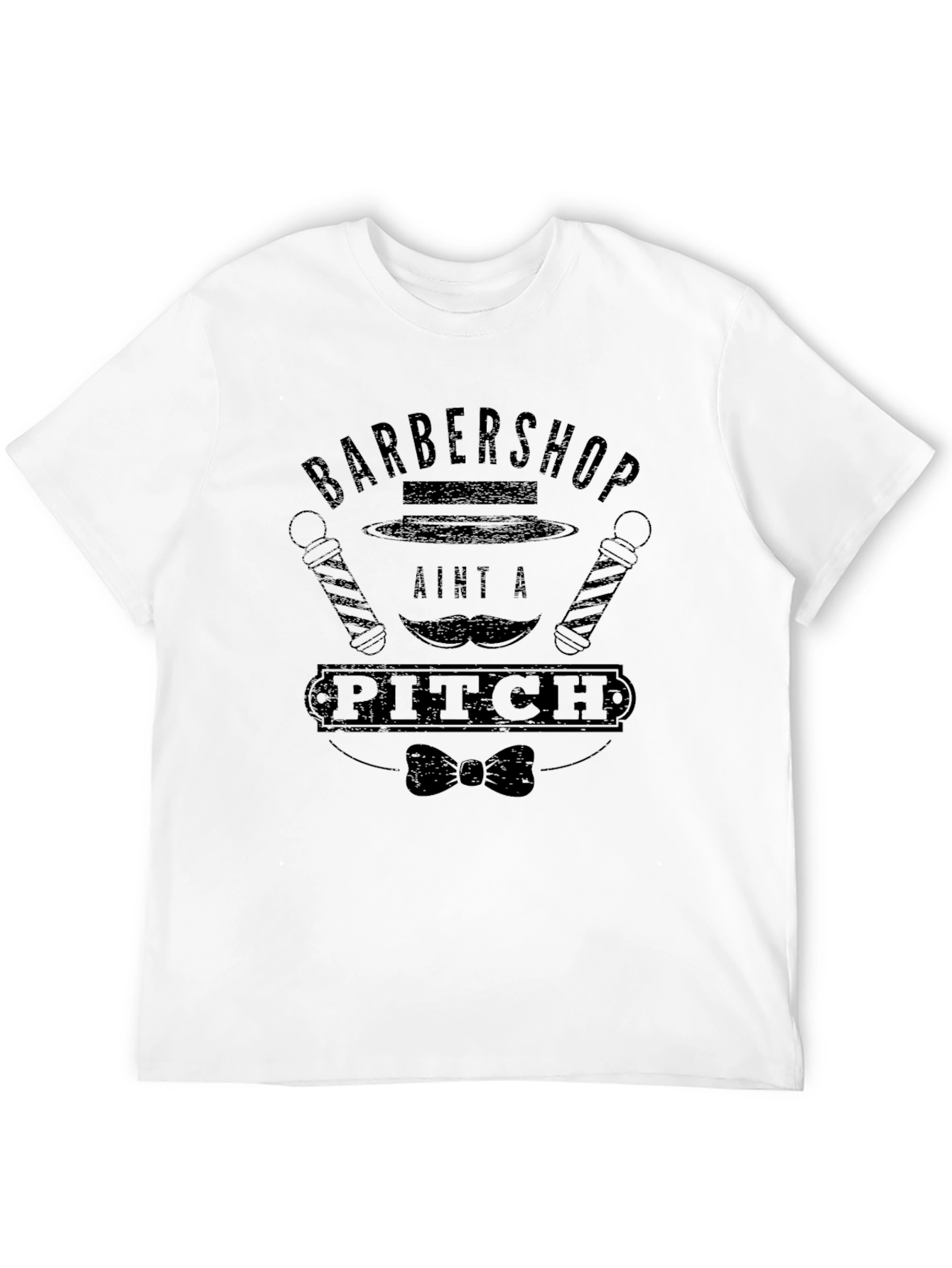 Black Barbershop T-Shirt Aint A Pitch view 12