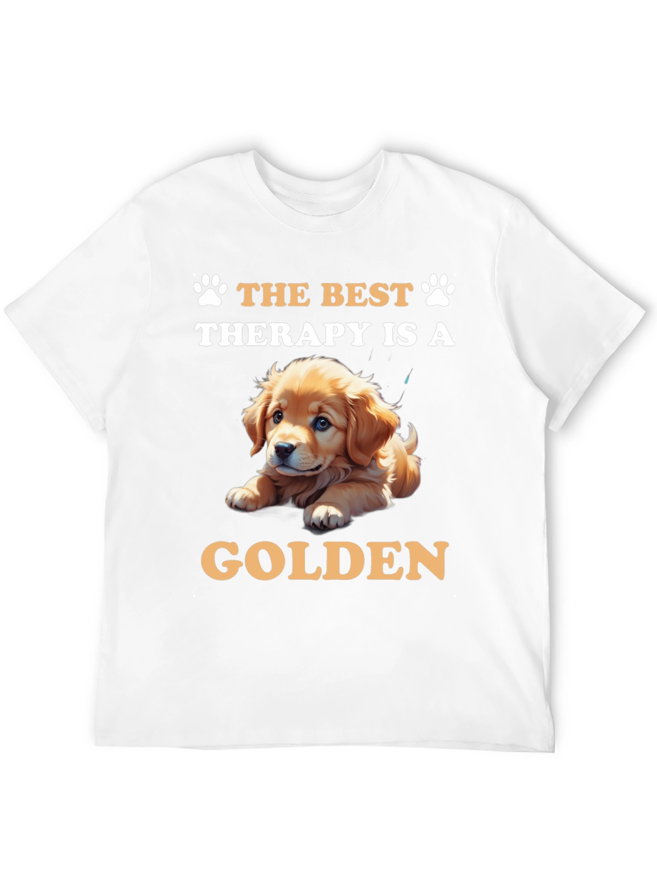 Black Best Therapy Golden Retriever T-Shirt view 12