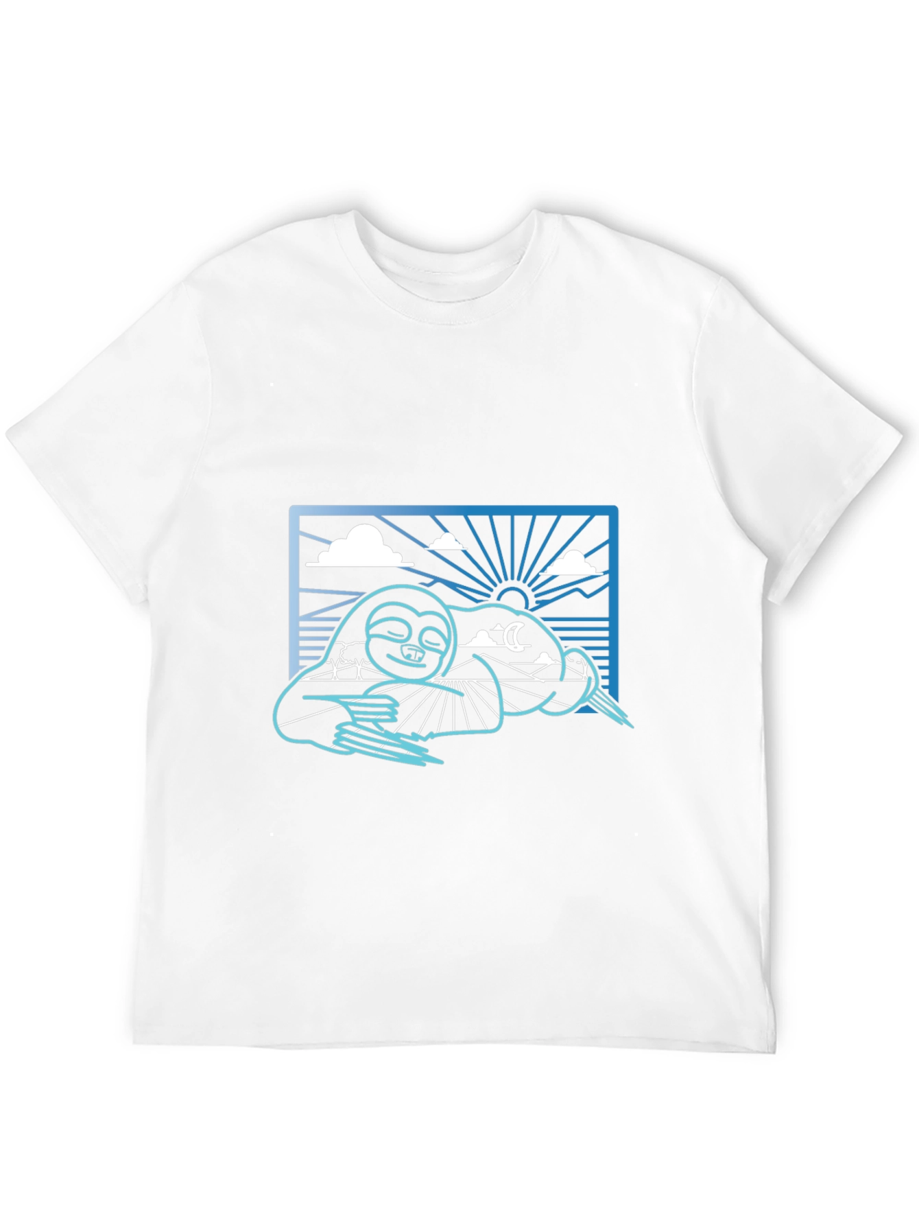 Black Sloth Day & Night Graphic Tee - Black view 12