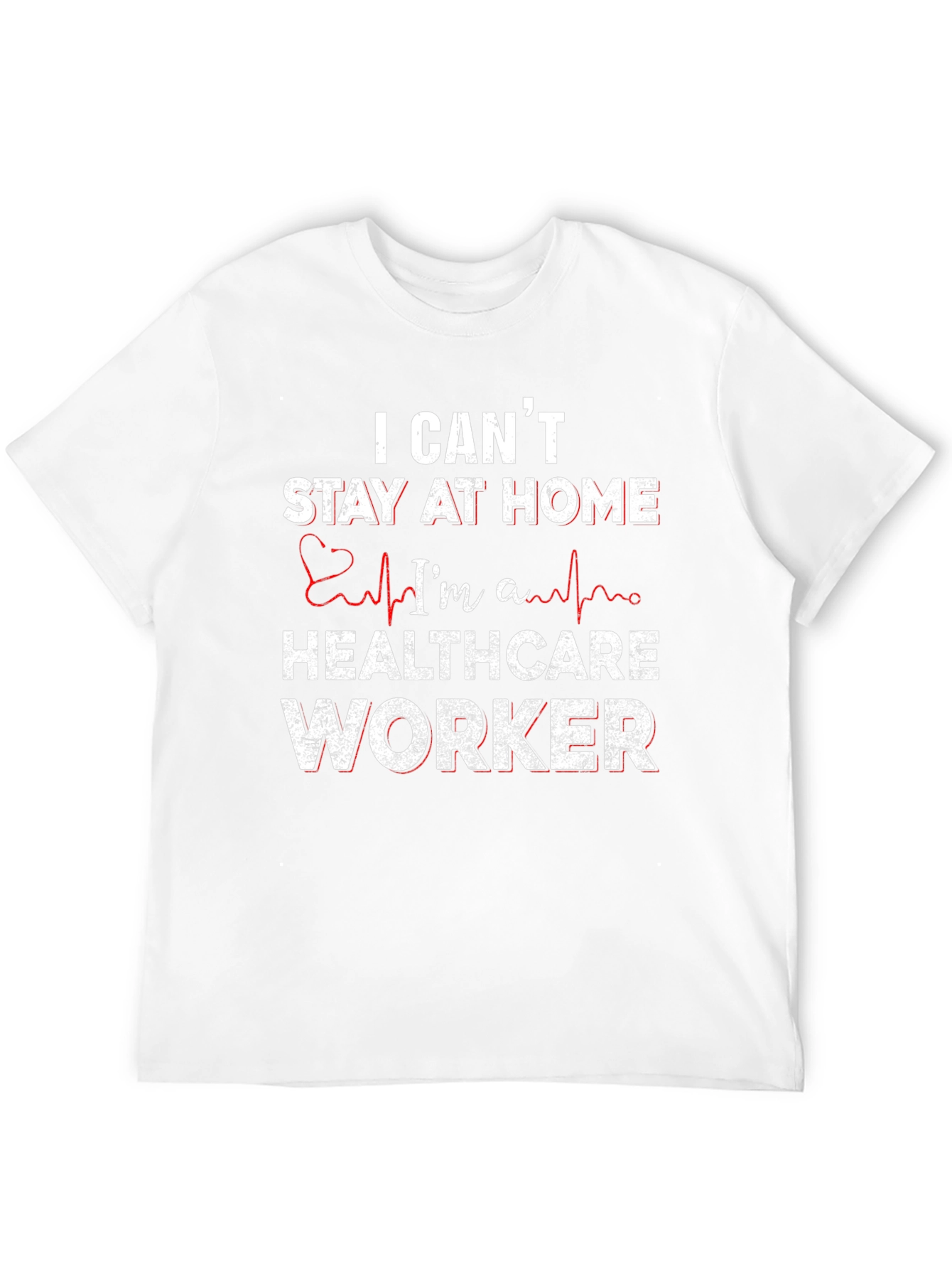 Black Healthcare Worker T-Shirt - I Can't Stay Home view 12