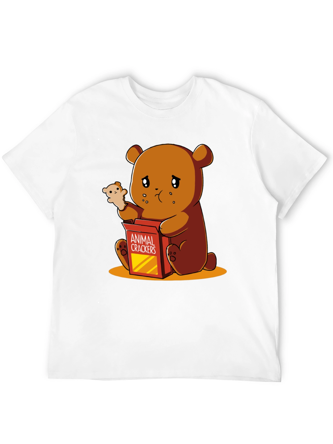 Black Sad Bear Animal Cracker T-Shirt view 12