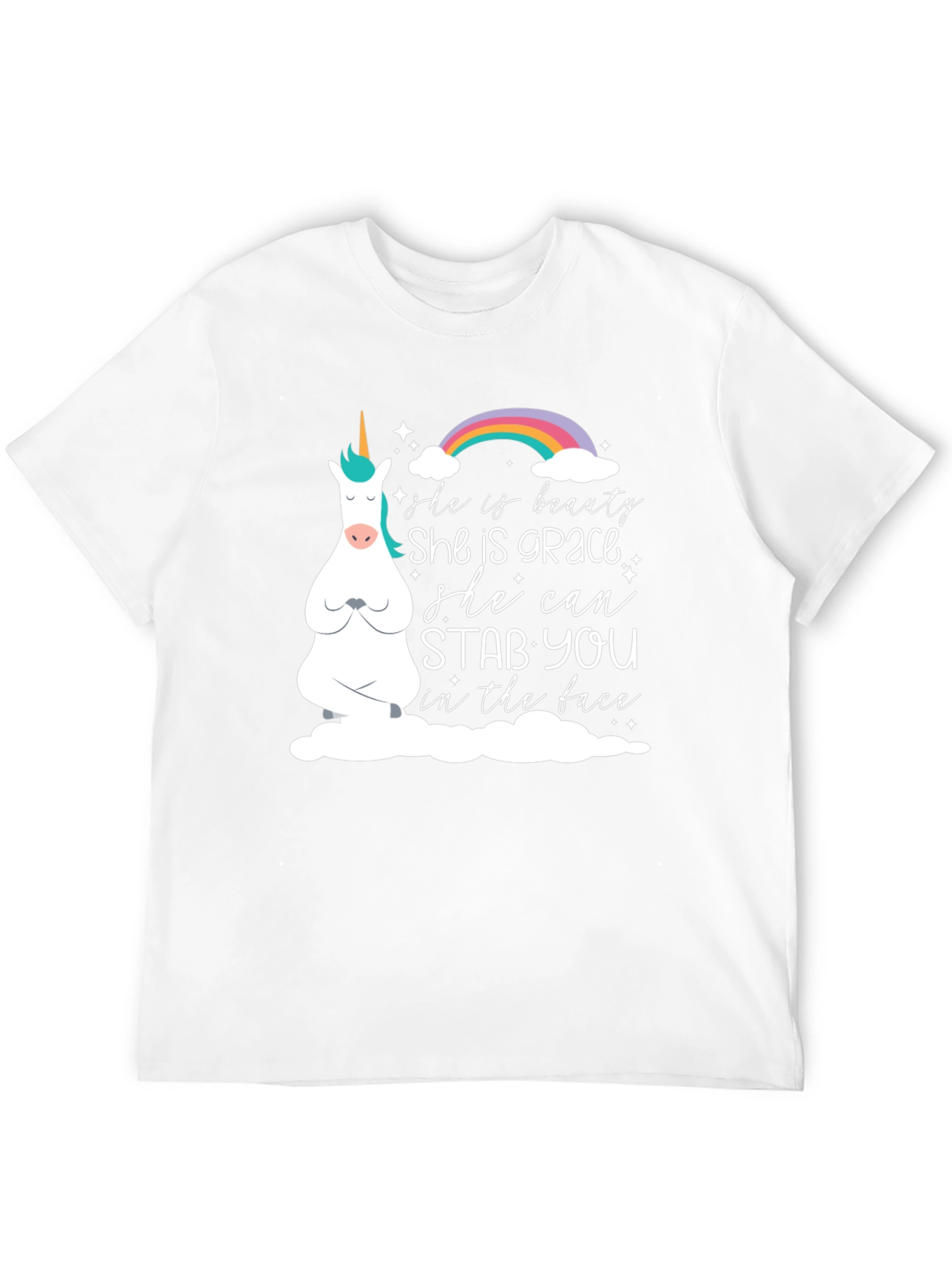 Black Unicorn Humor Graphic Tee - She Can Stab You view 12