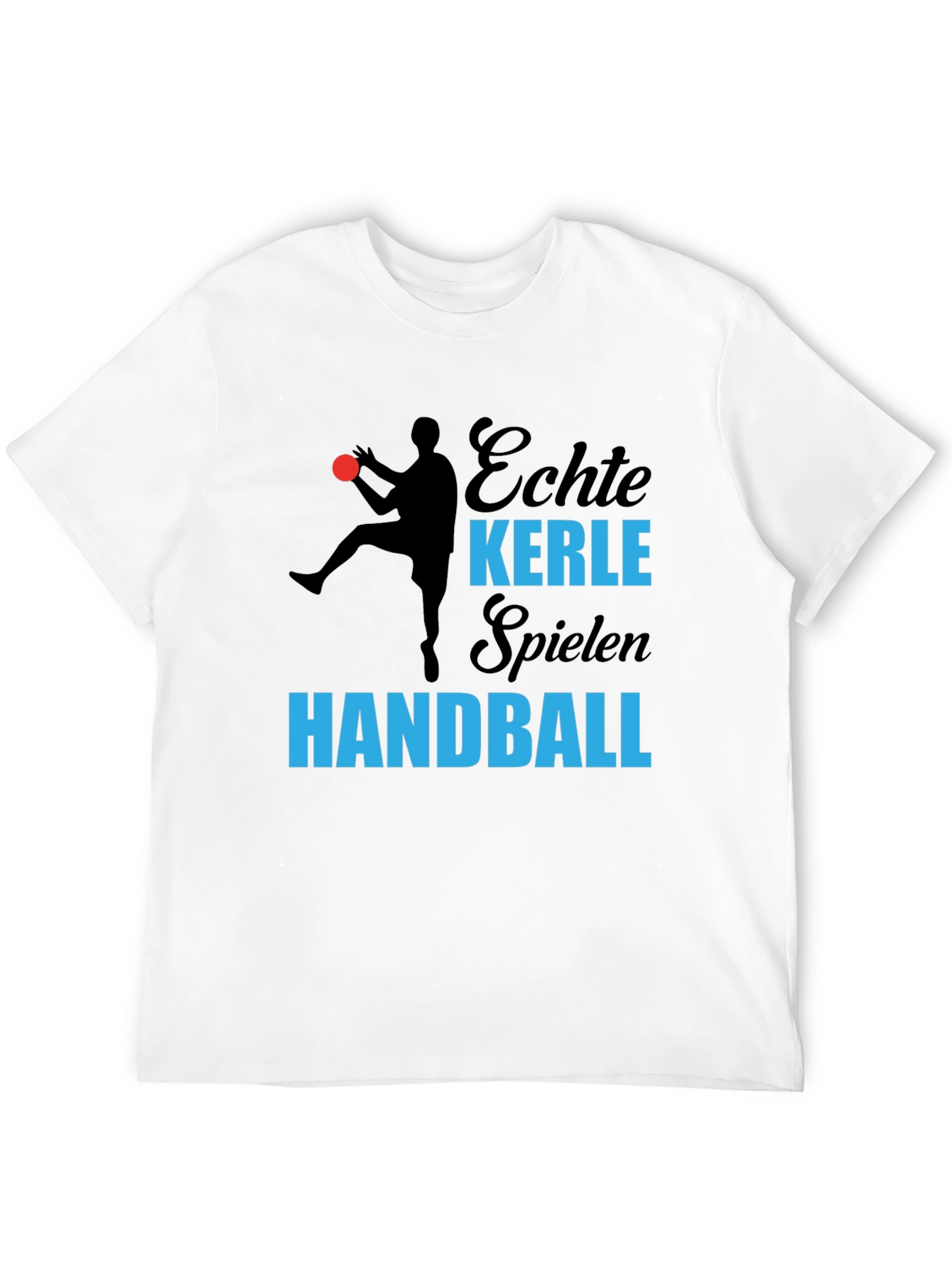 Black Echte Kerle Handball T-Shirt - Black view 12