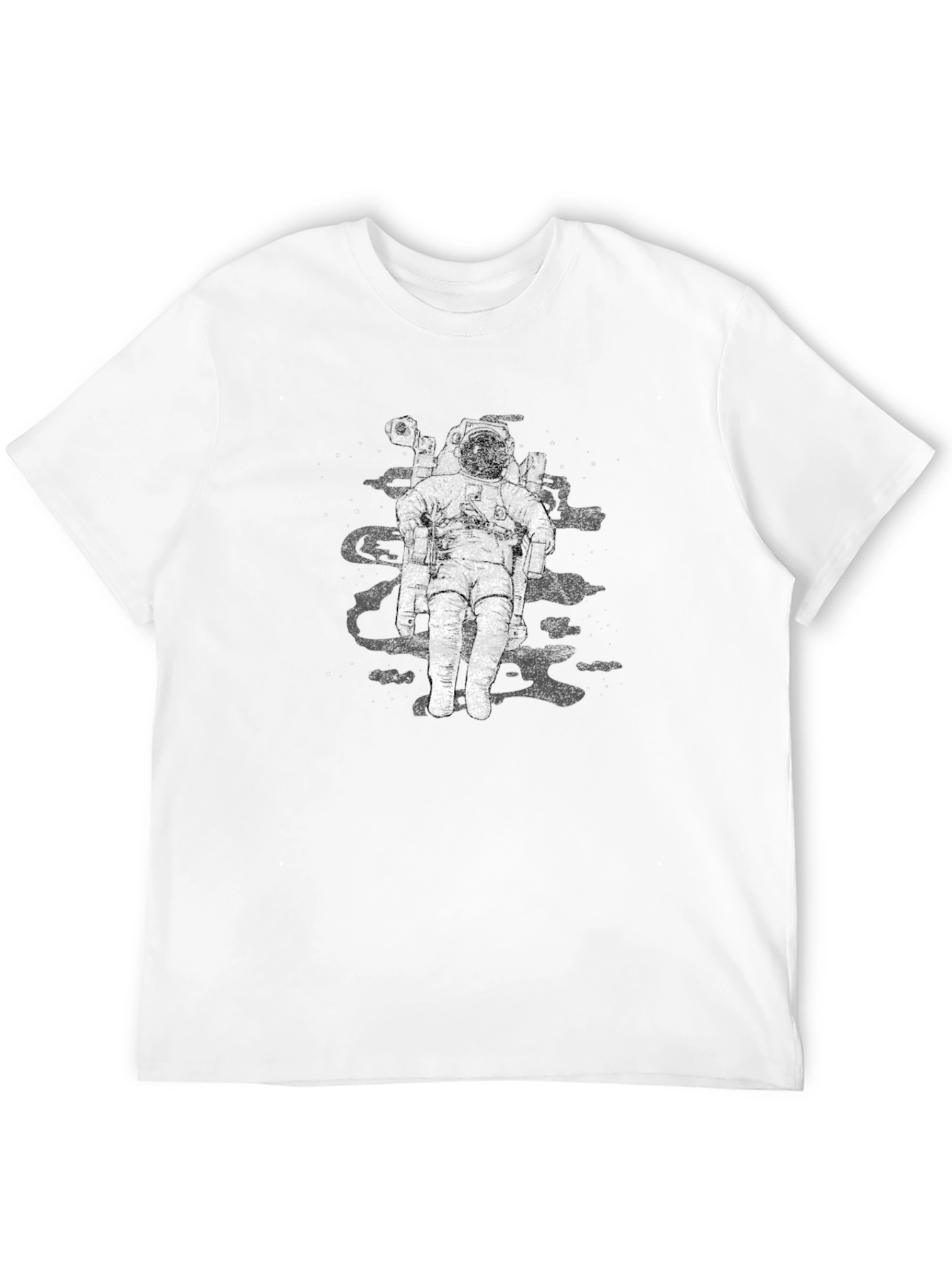Black Astronaut Graphic Black T-Shirt view 12