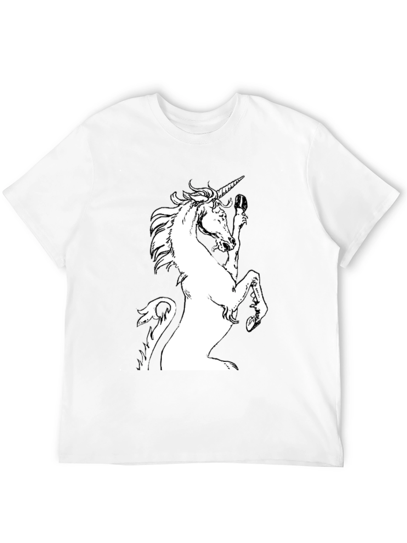 Black Unicorn Graphic Tee - Black Cotton Shirt view 12