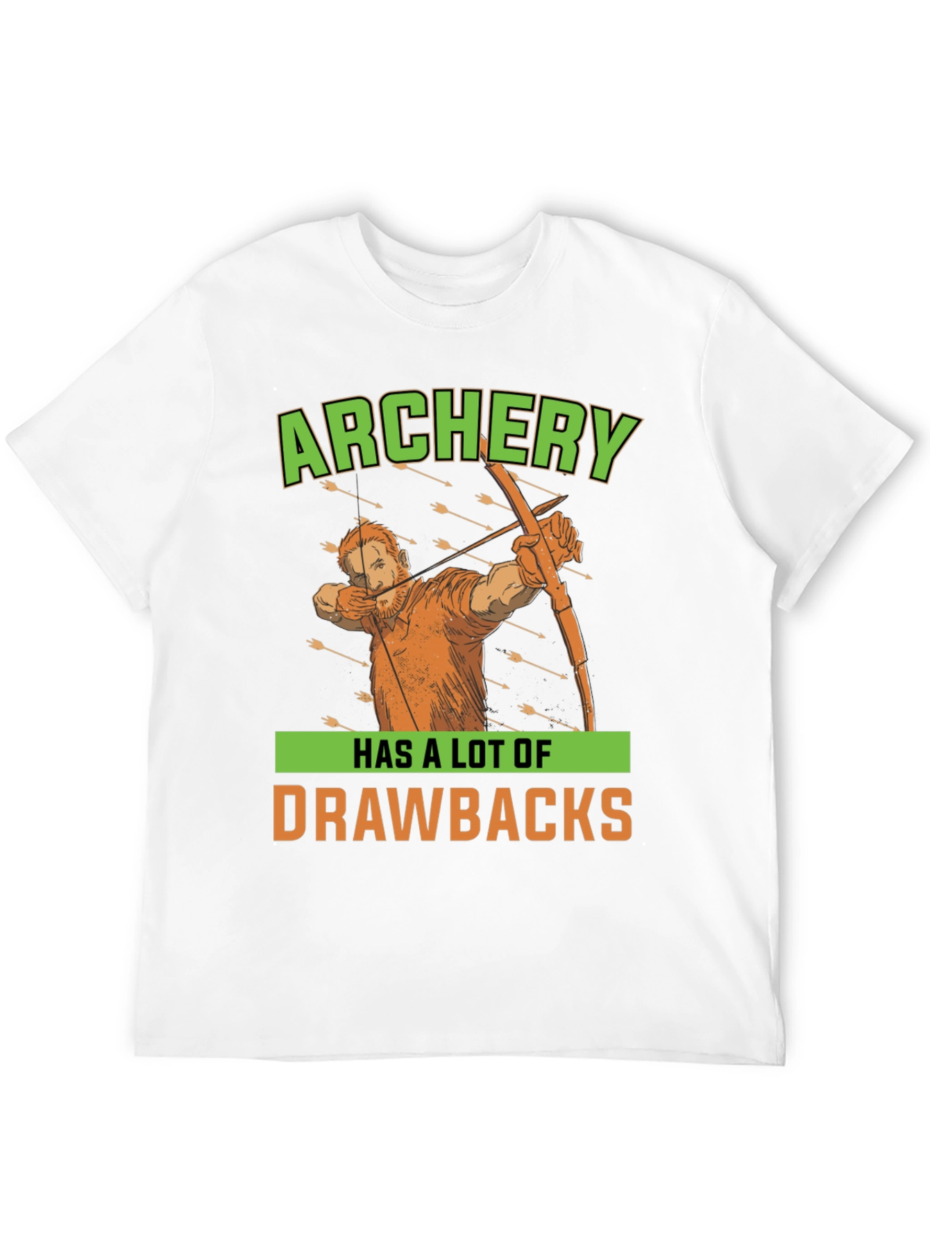 Black Archery Drawbacks Graphic T-Shirt view 12