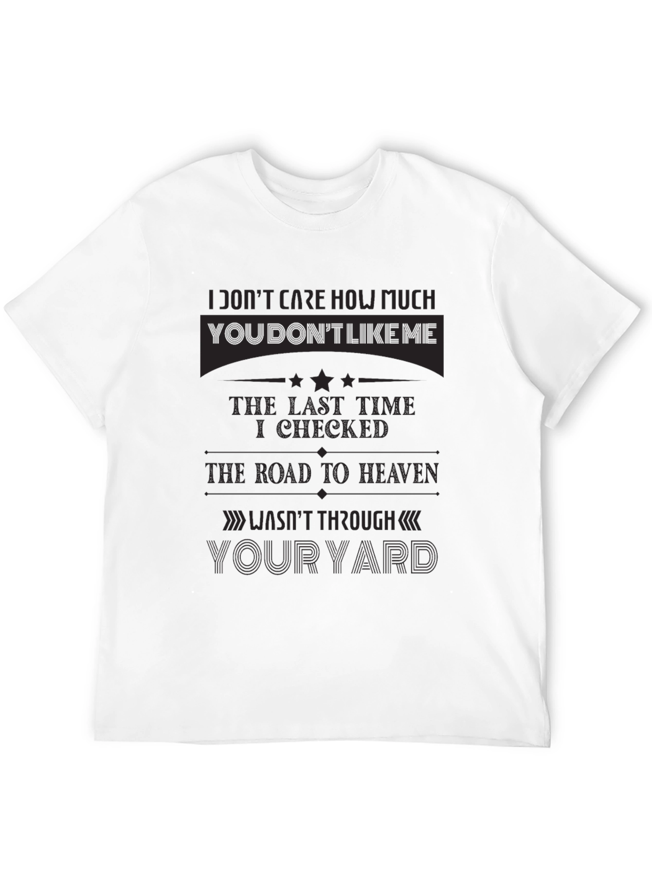 Black Sarcastic Humor Black T-Shirt - Road to Heaven Graphic Tee view 12