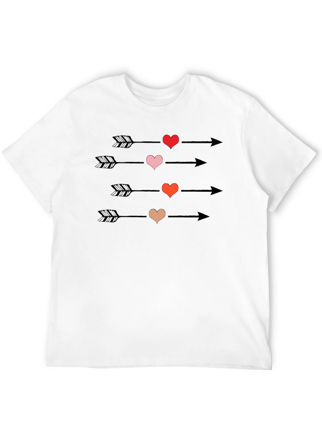 Black Heart Arrow T-Shirt - Romantic Graphic Tee view 12