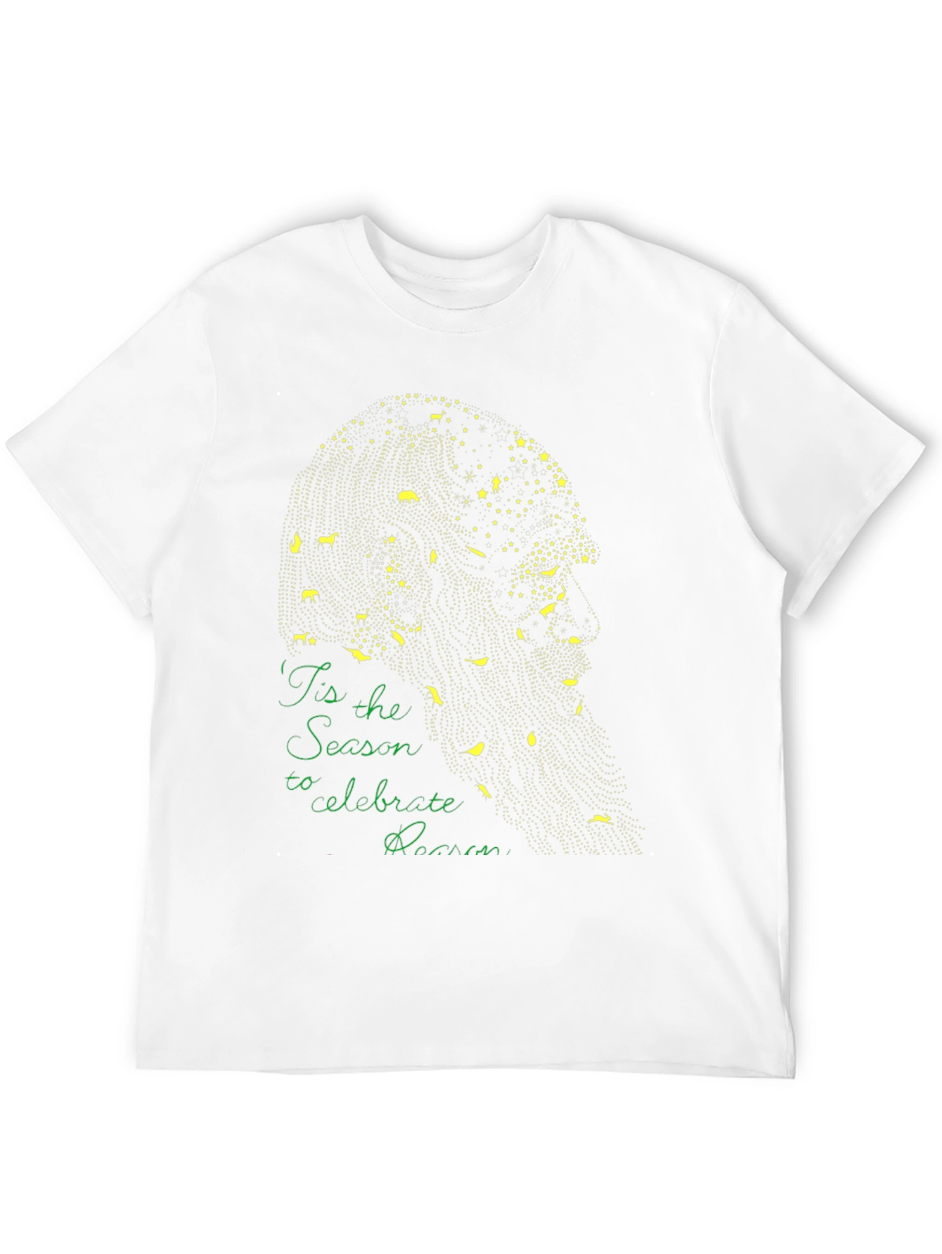 Black Festive Season Portrait T-Shirt - Black view 12