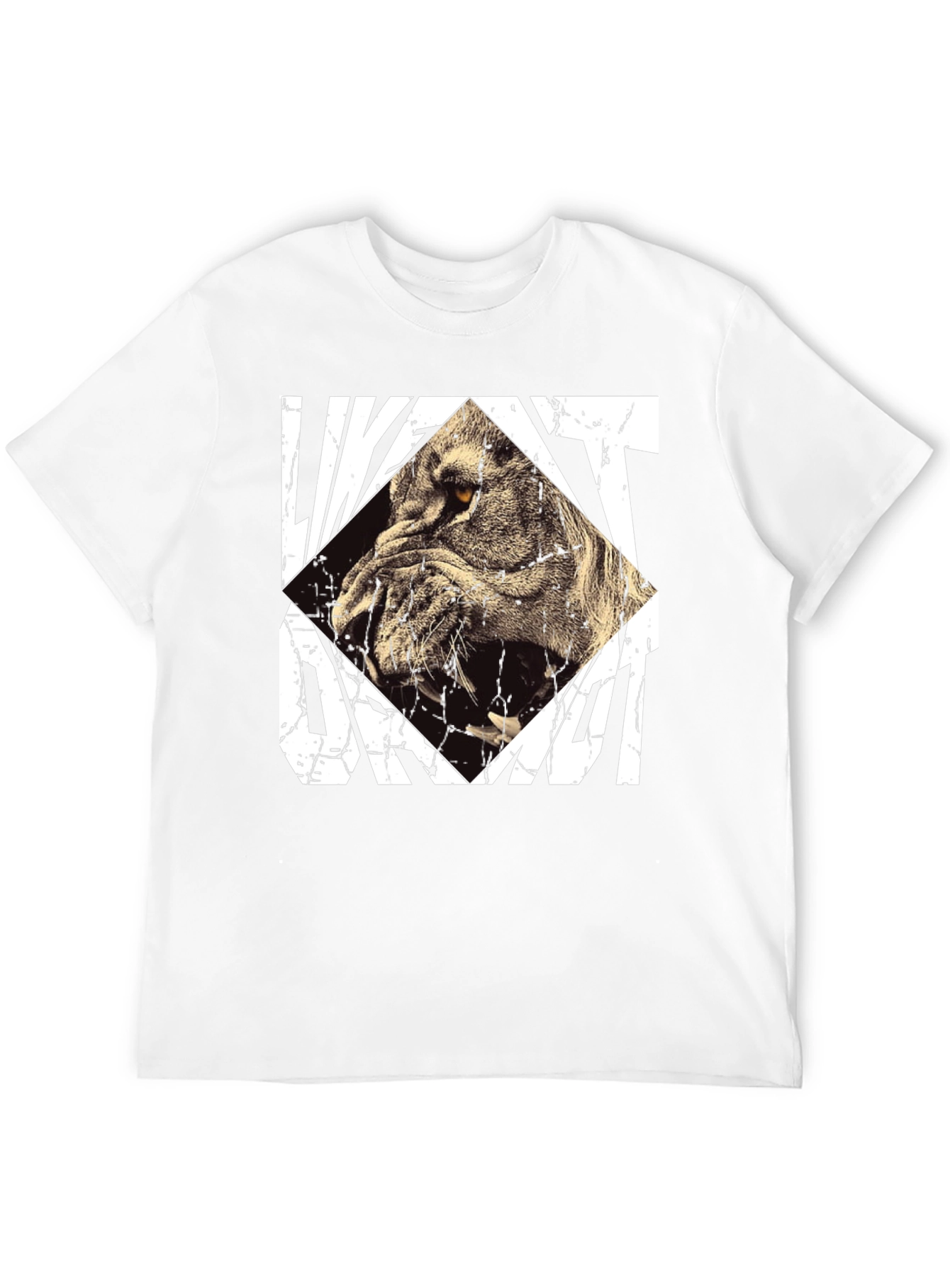 Black Lion Graphic Print Black T-Shirt view 12