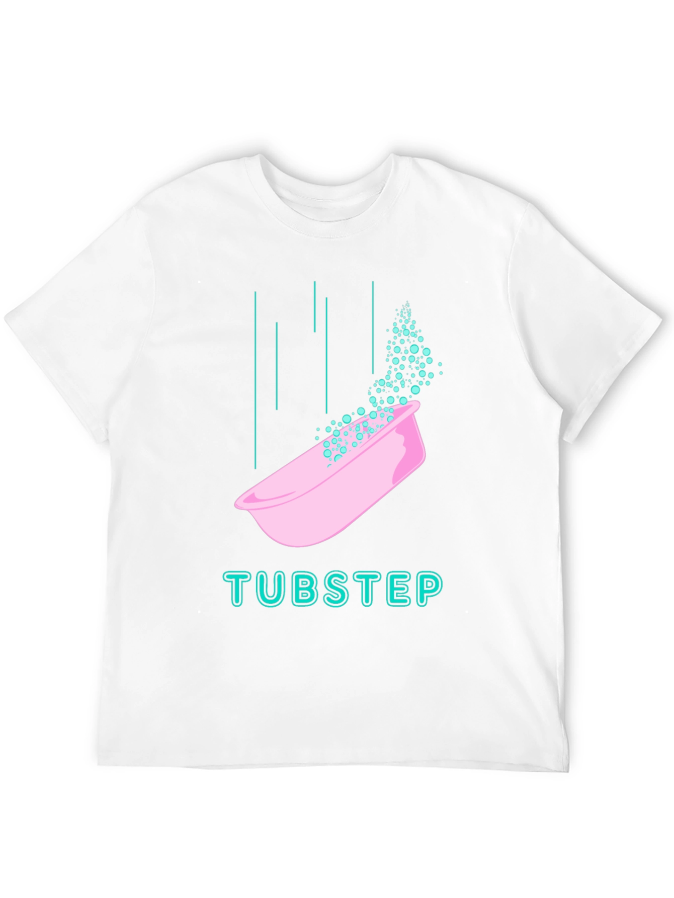 Black Tubstep Graphic Tee - Black Cotton Blend T-Shirt view 12
