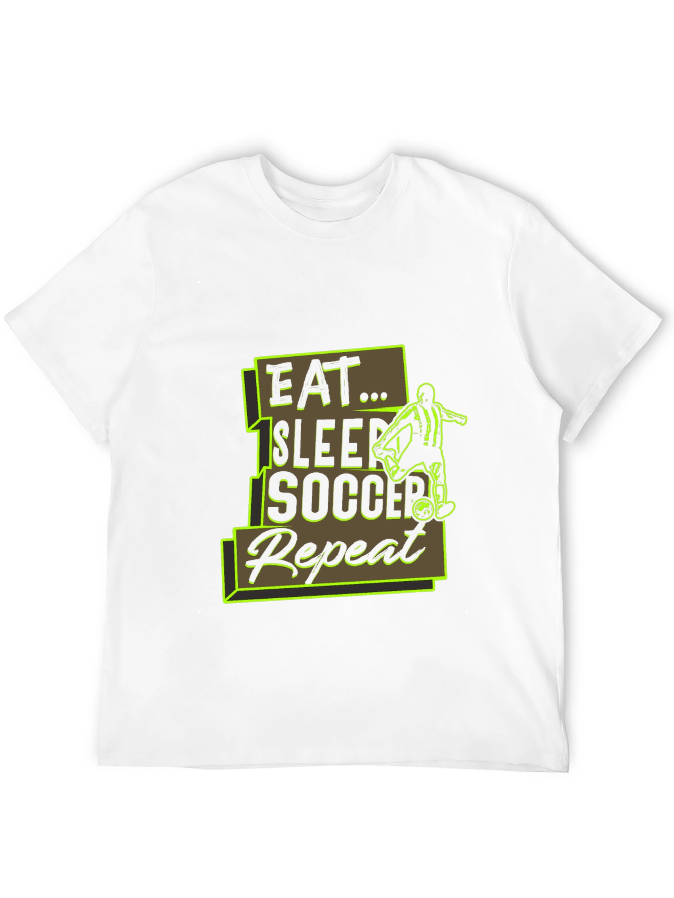 Eat Sleep Soccer Repeat Black Graphic Tee - 12