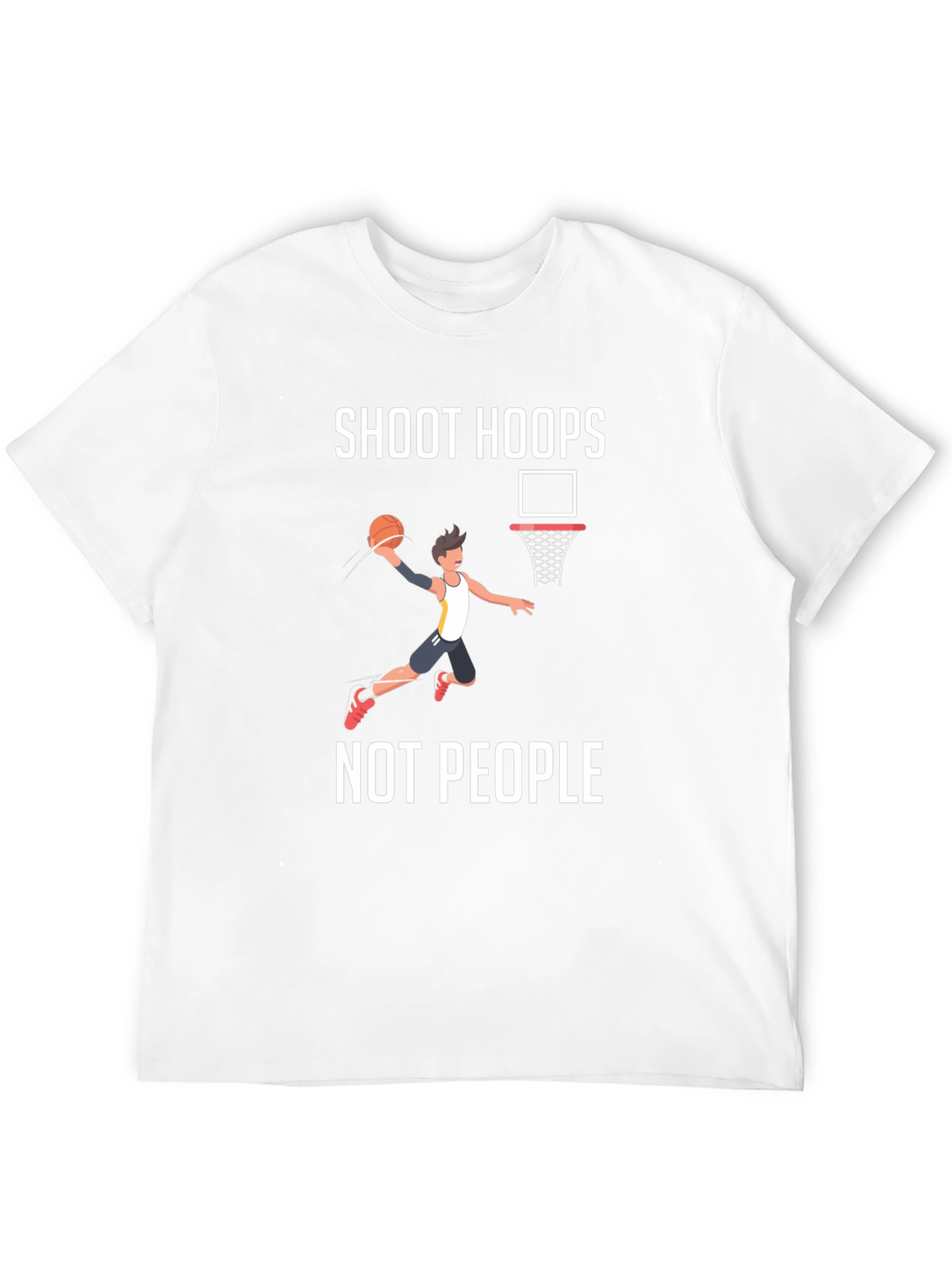 Black Shoot Hoops Not People Graphic T-Shirt view 12