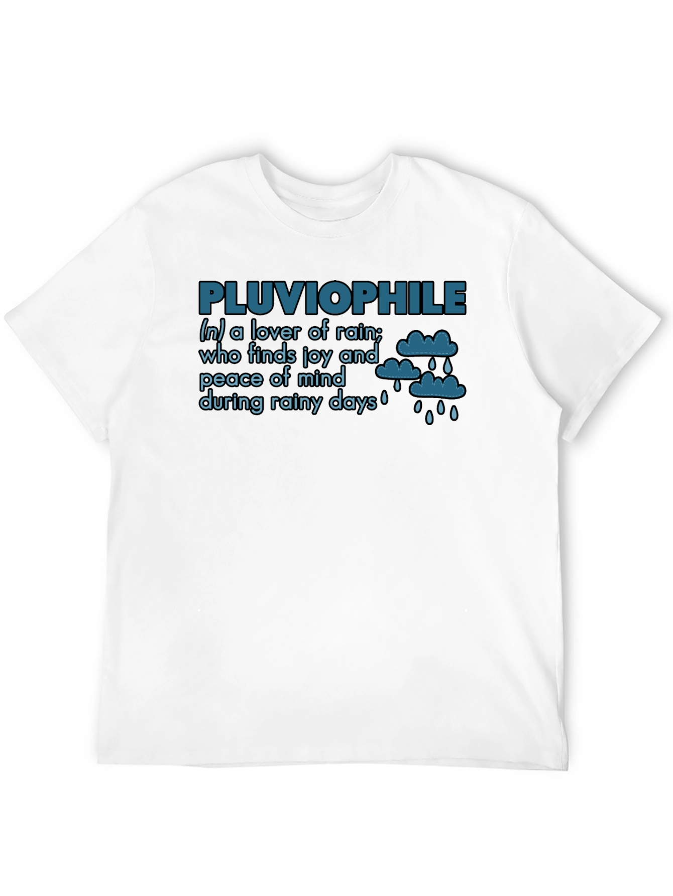 Black Pluviophile T-Shirt: Lover of Rain Graphic Tee view 12