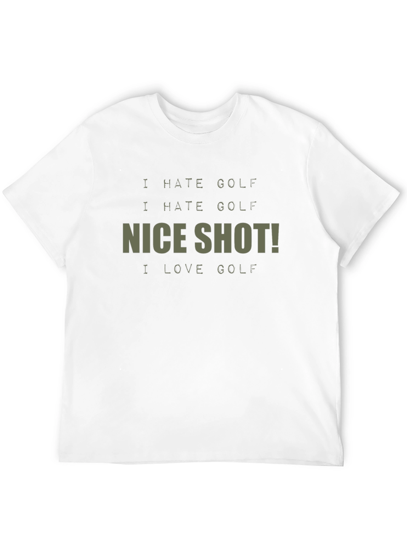 Black I Hate Golf! Novelty Graphic T-Shirt view 12