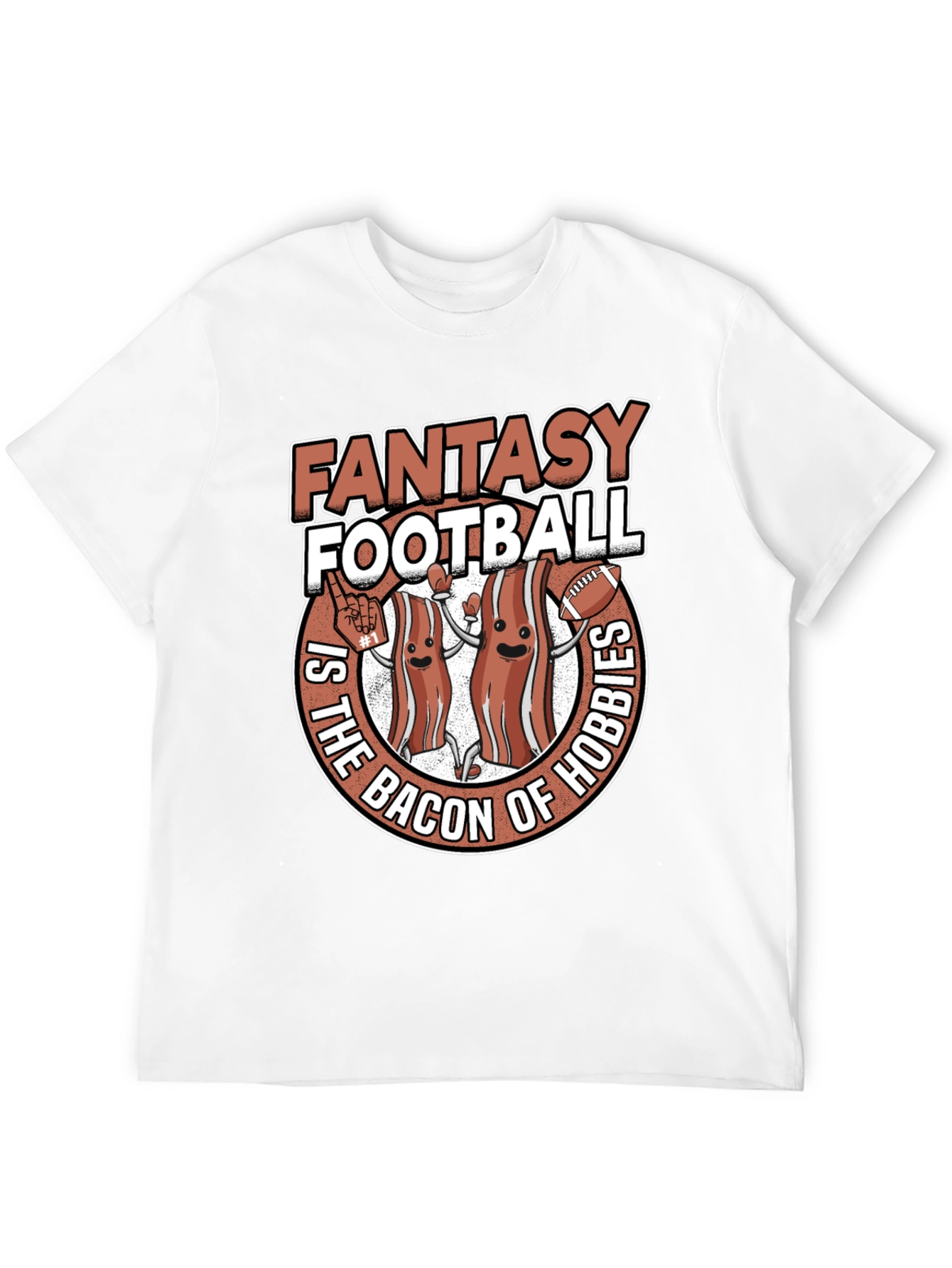 Black Fantasy Football Bacon T-Shirt view 12