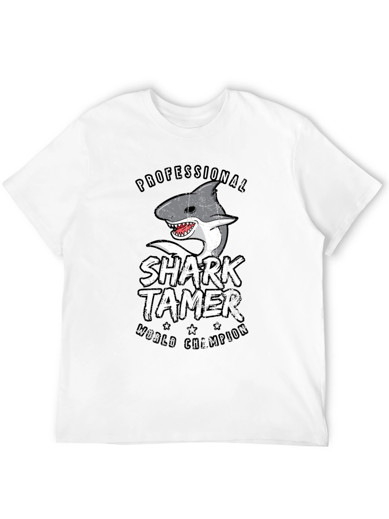 Black Professional Shark Tamer World Champion T-Shirt view 12