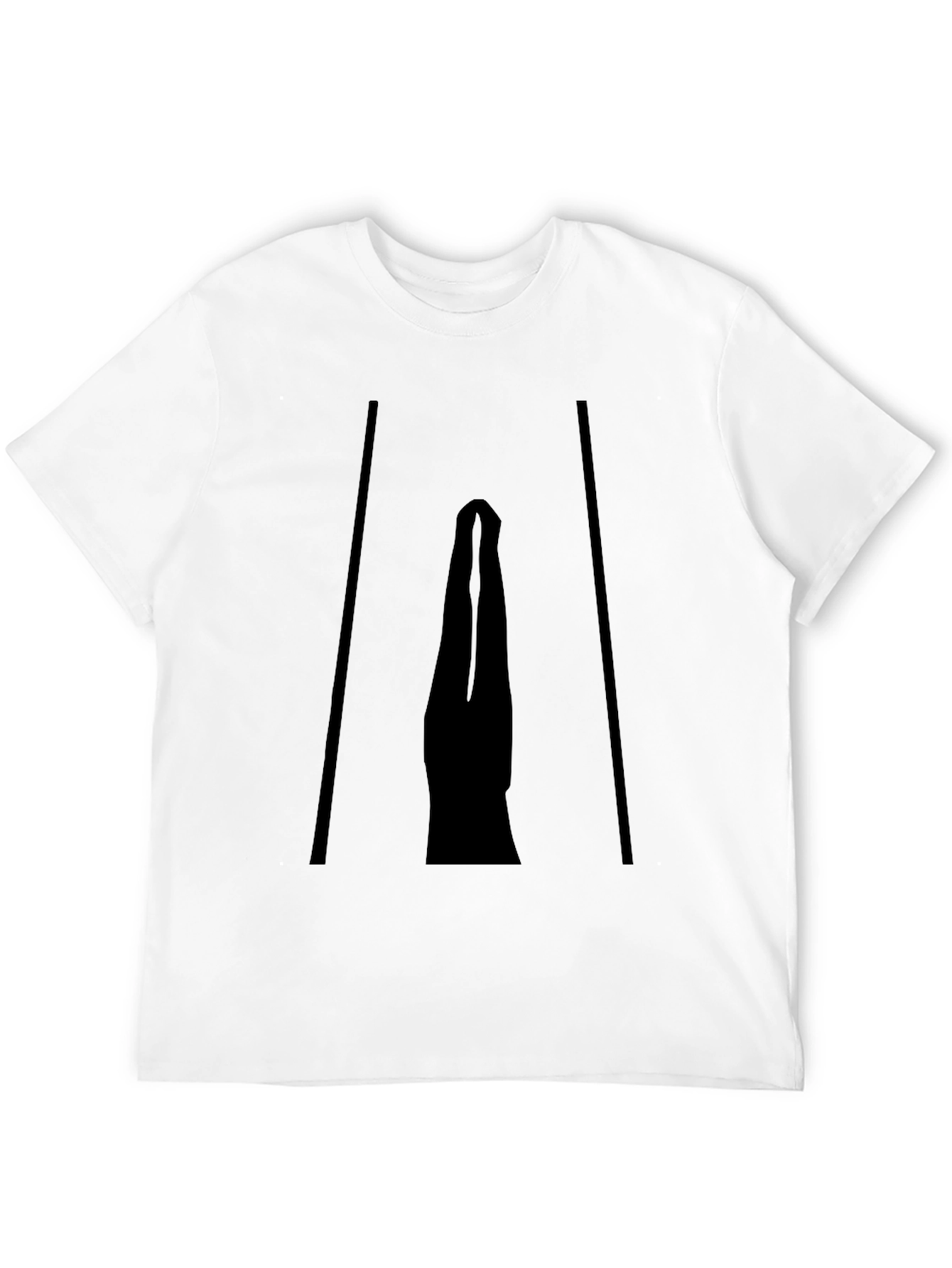 Black Artistic Silhouette Graphic Print Black T-Shirt view 12