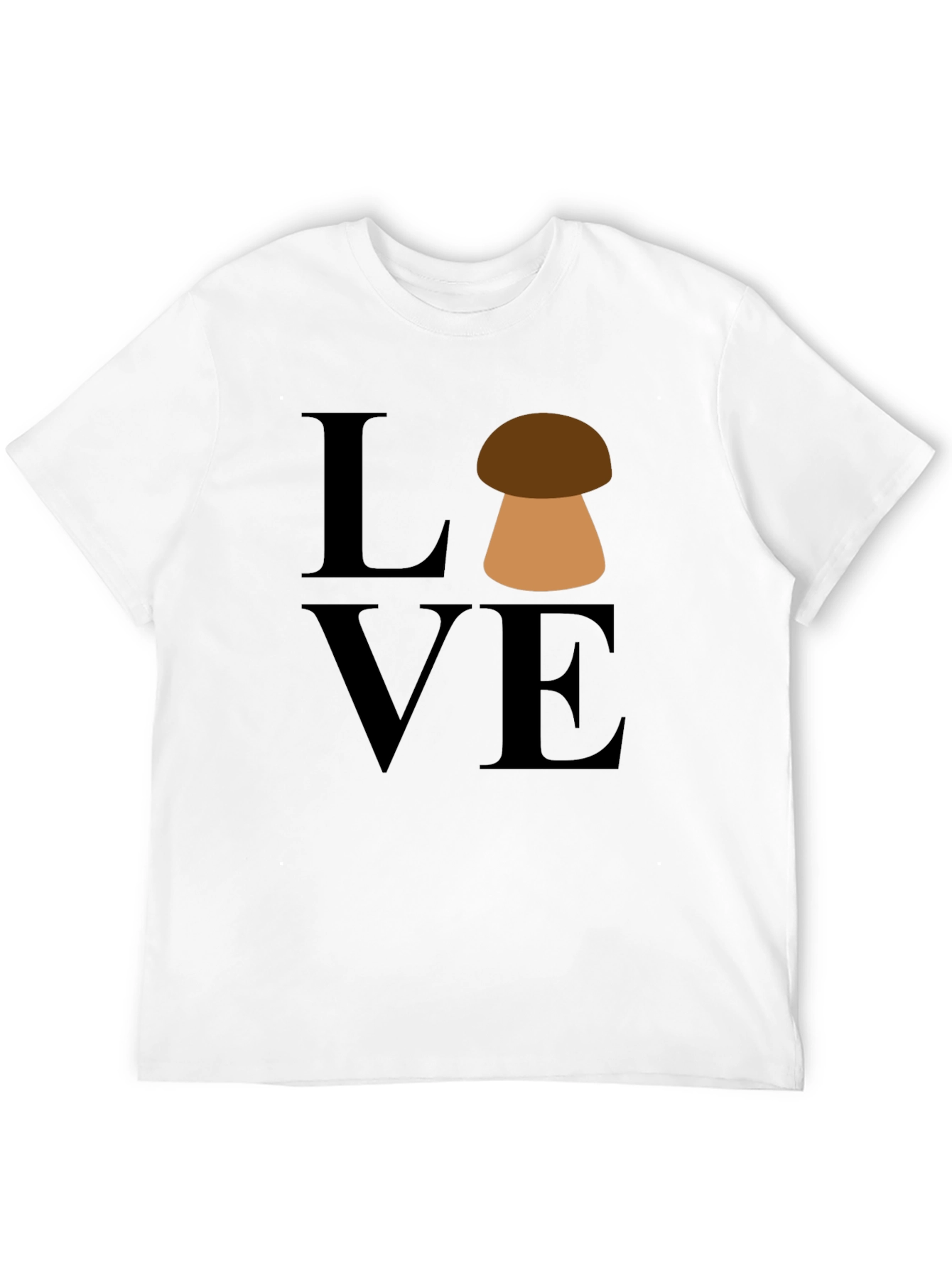 Black Mushroom Love Graphic T-Shirt - Unisex view 12