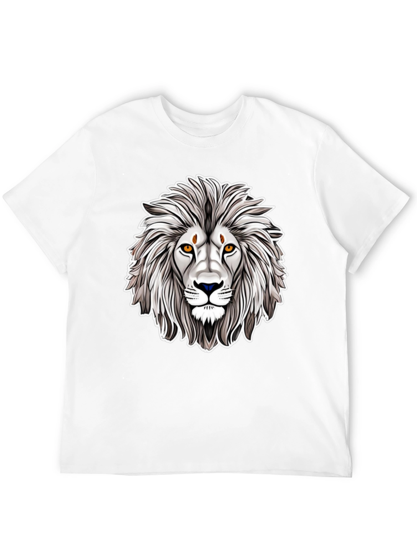 Black Lion Head Graphic Tee - Black Cotton Shirt view 12