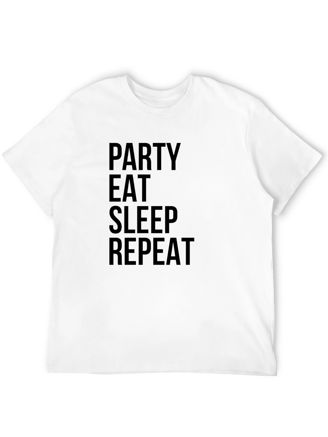 Black Party Eat Sleep Repeat Black Graphic Tee view 12