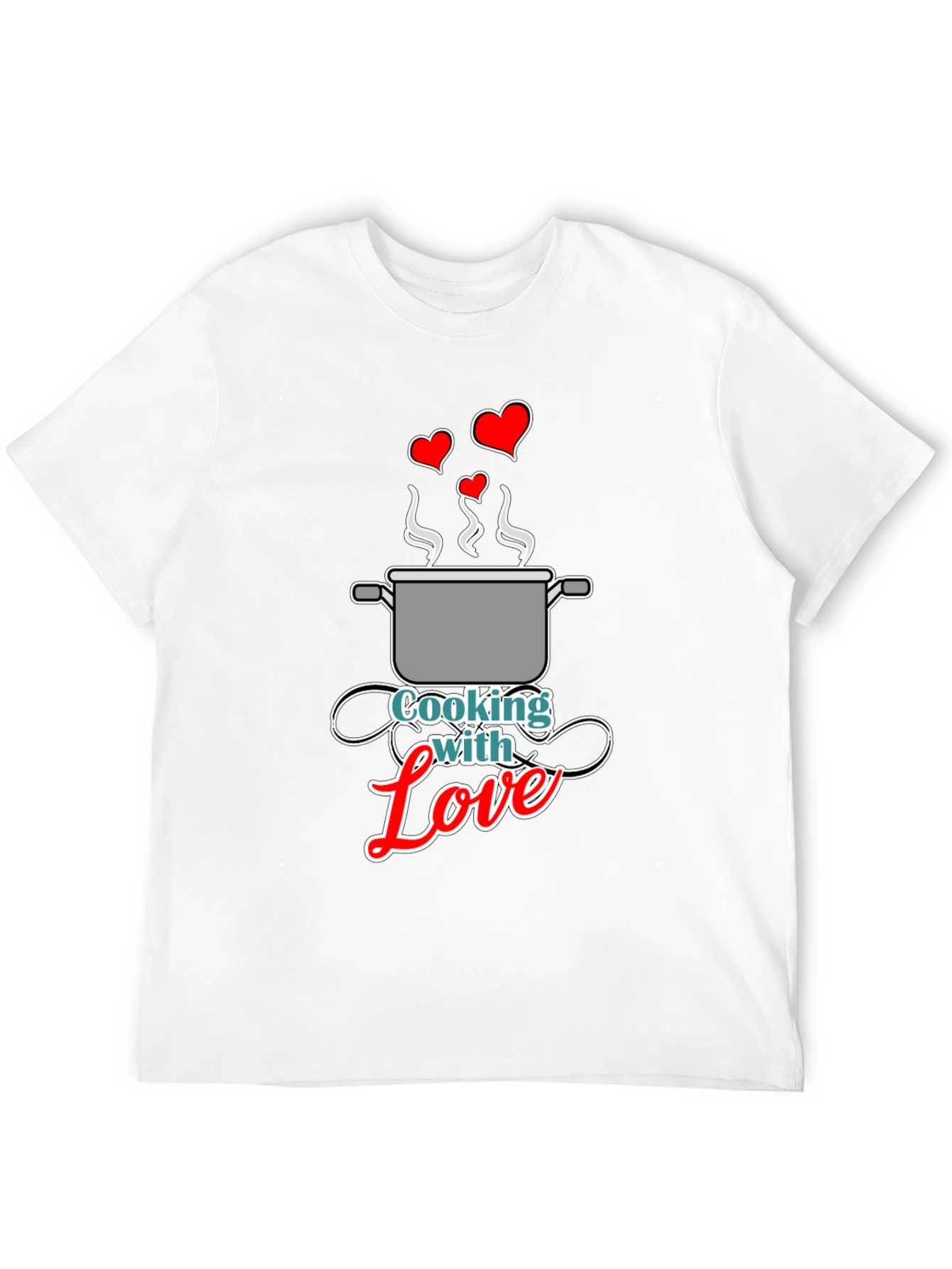 Black Cooking with Love Graphic Tee - Black Unisex T-Shirt view 12