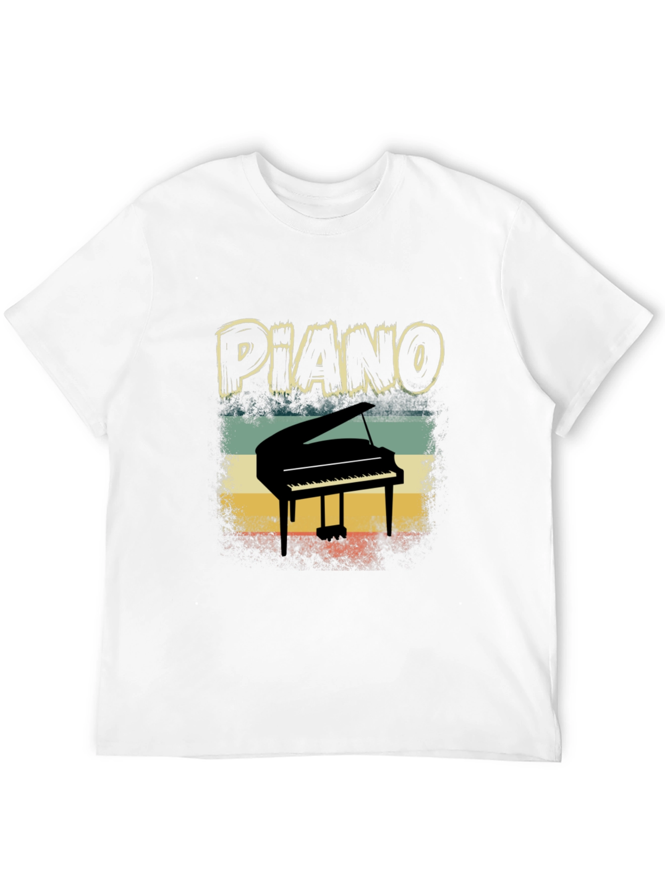 Black Retro Piano T-Shirt - Musician Apparel view 12