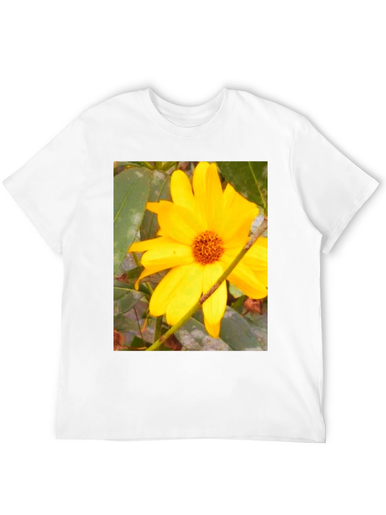 Black Sunflower Print Black T-Shirt view 12