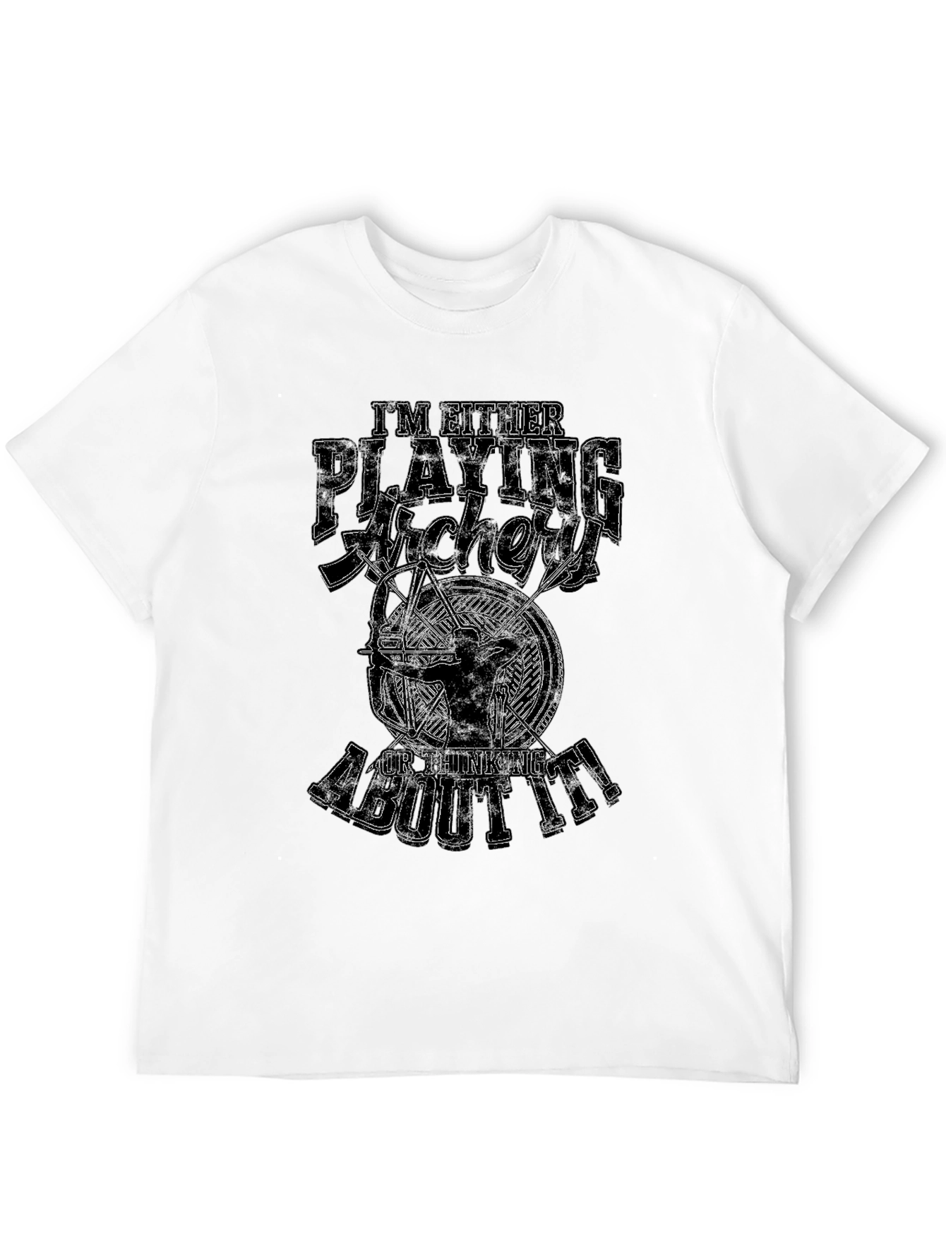 Black Archery T-Shirt - Play Archery or Thinking About It! view 12