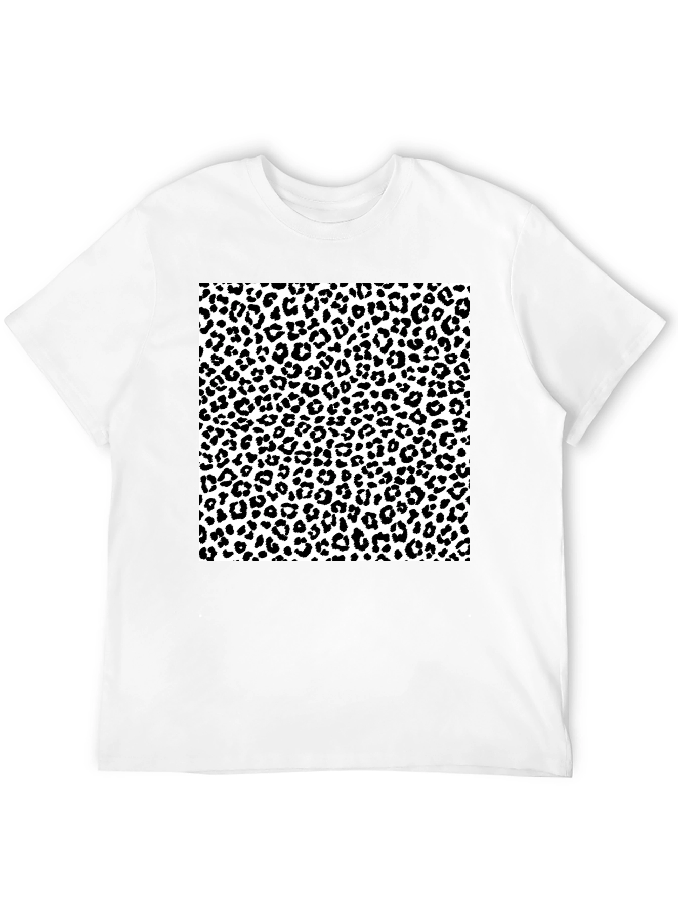 Black Leopard Print Graphic Tee - Stylish Men's T-Shirt view 12