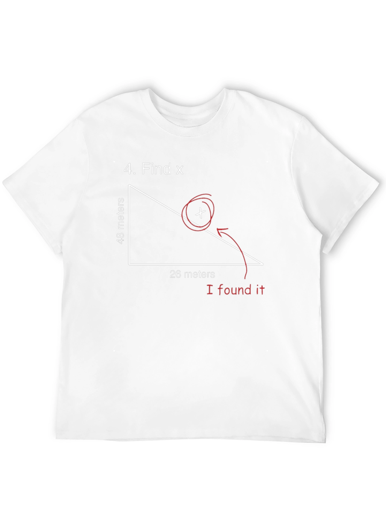 Black Funny Math T-Shirt: Find X Graphic Tee view 12