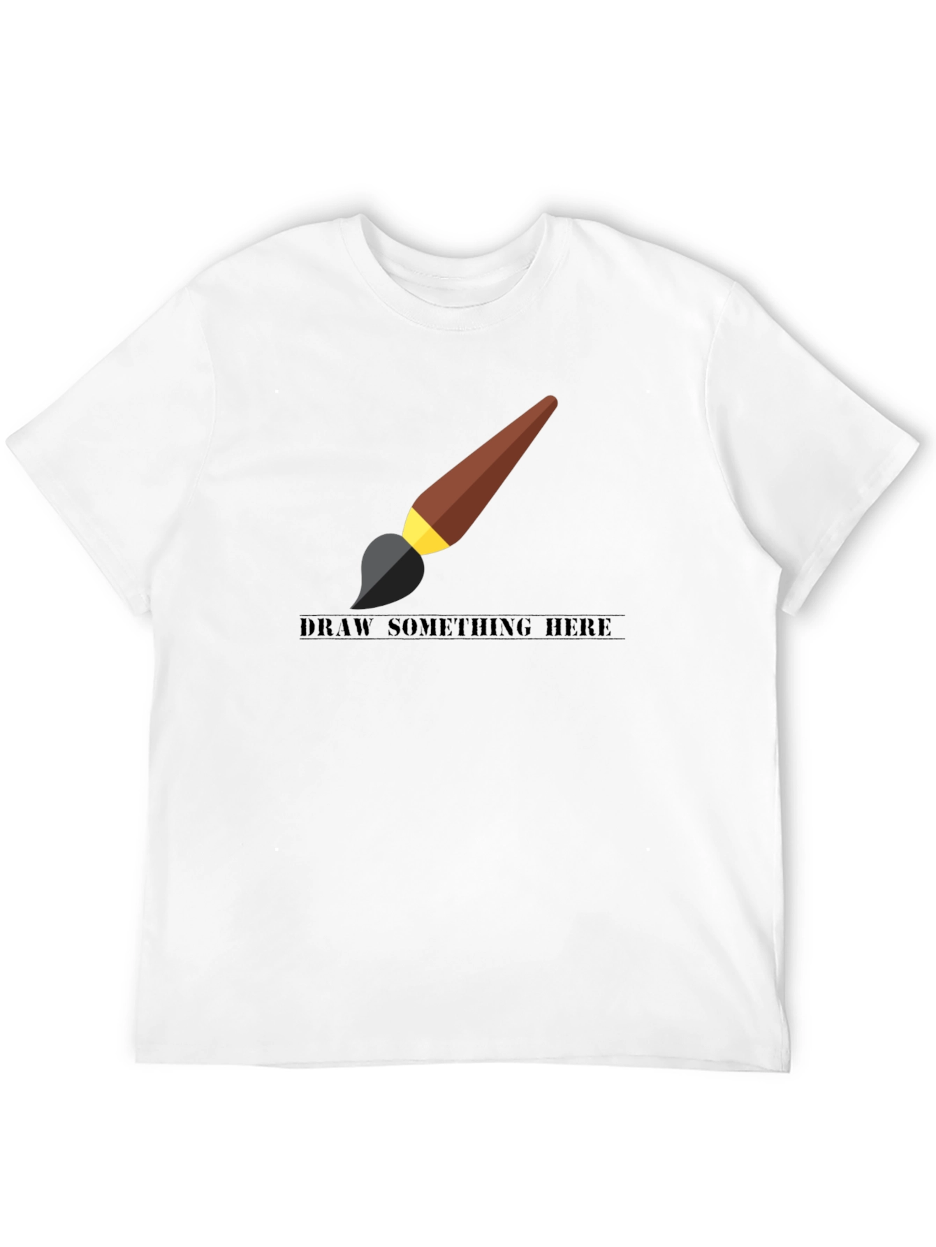 Black Creative Brush Stroke Graphic Tee - Black view 12