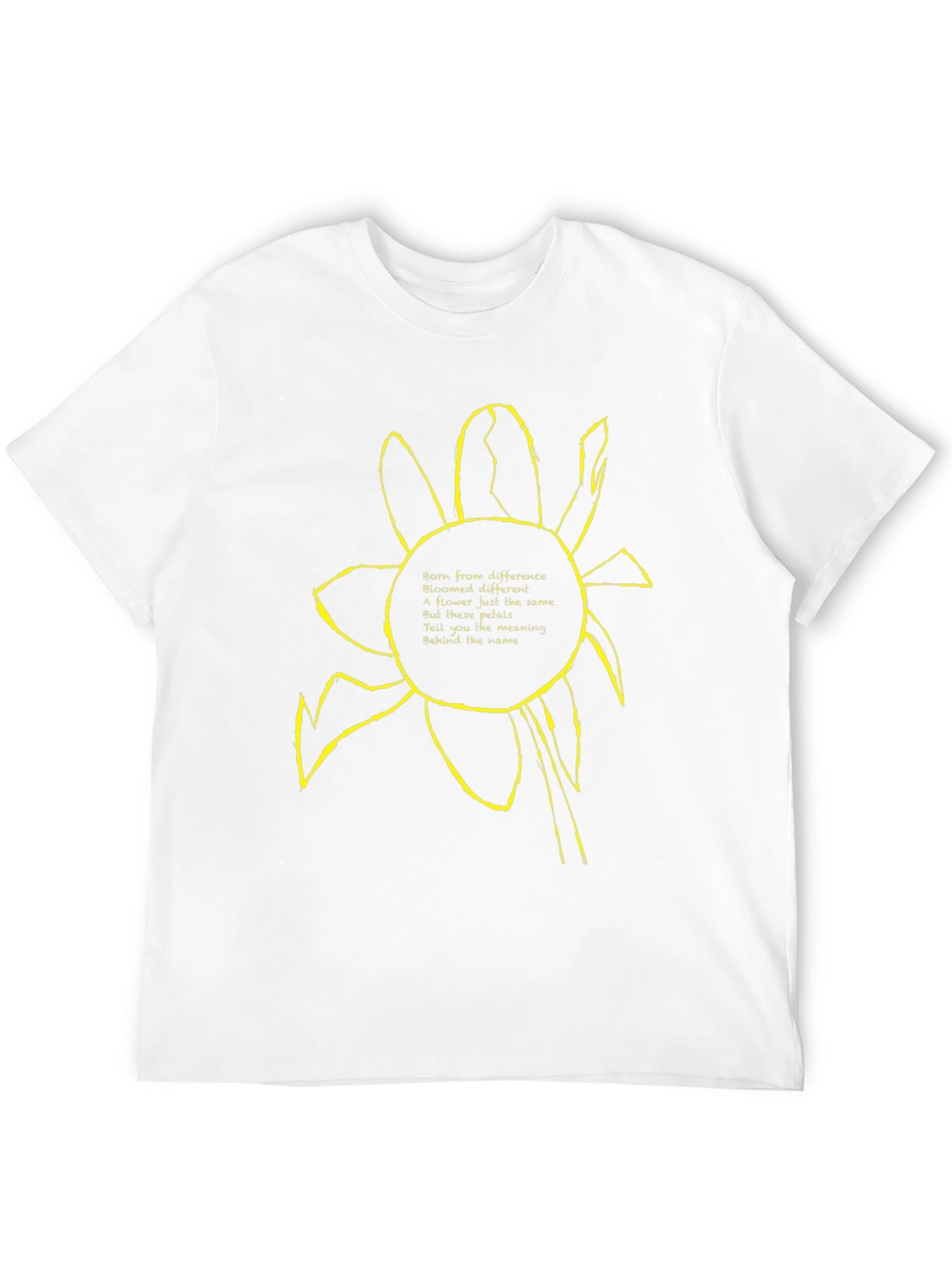 Unique Flower Graphic Black T-Shirt - 12