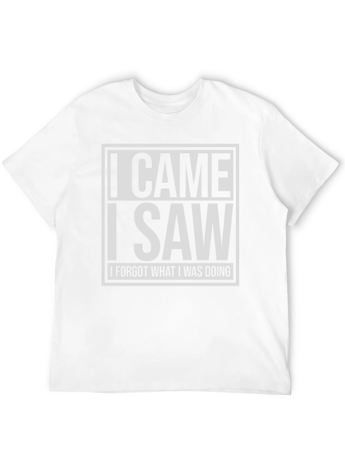 Black Humorous Black T-Shirt: I Came, I Saw, I Forgot view 12