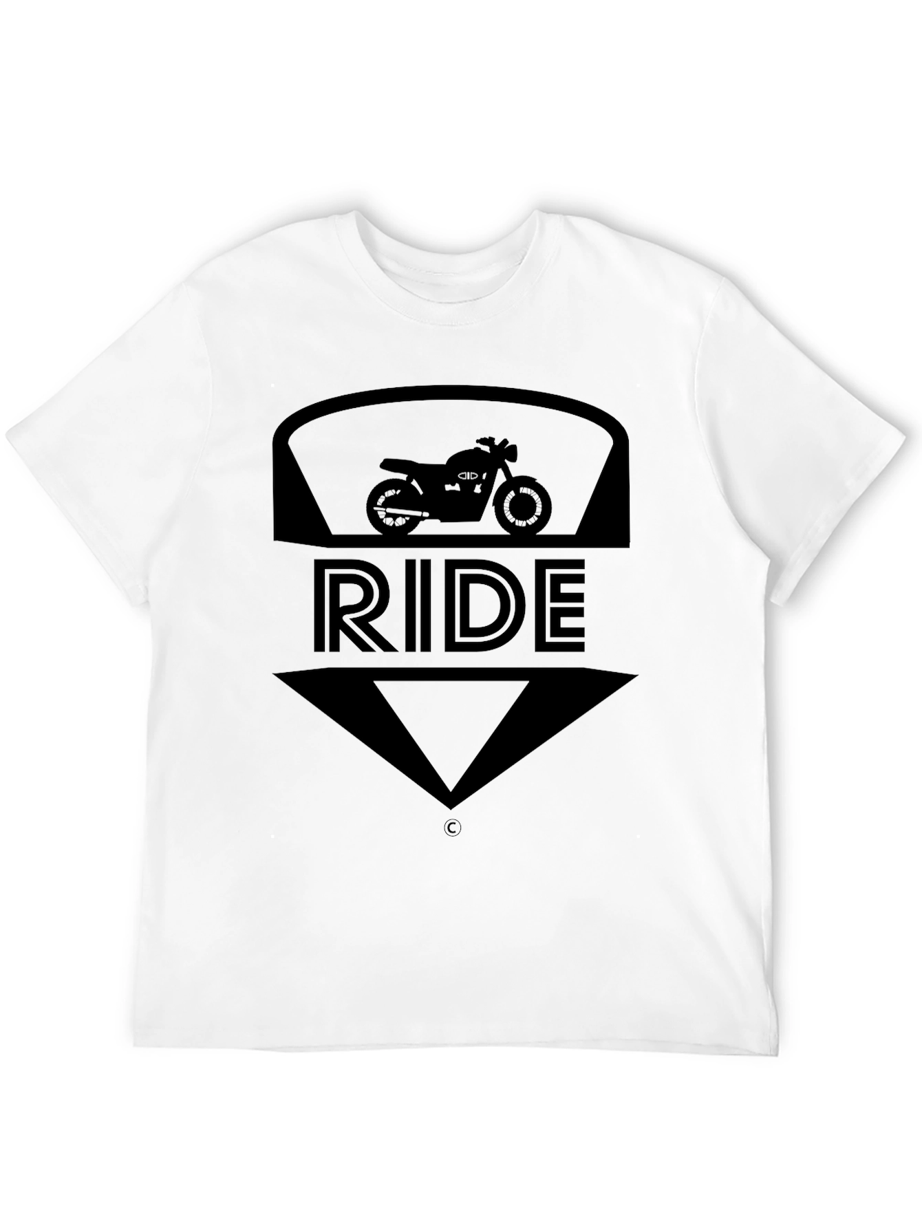 Black Ride Motorcycle Graphic T-Shirt - Black view 12