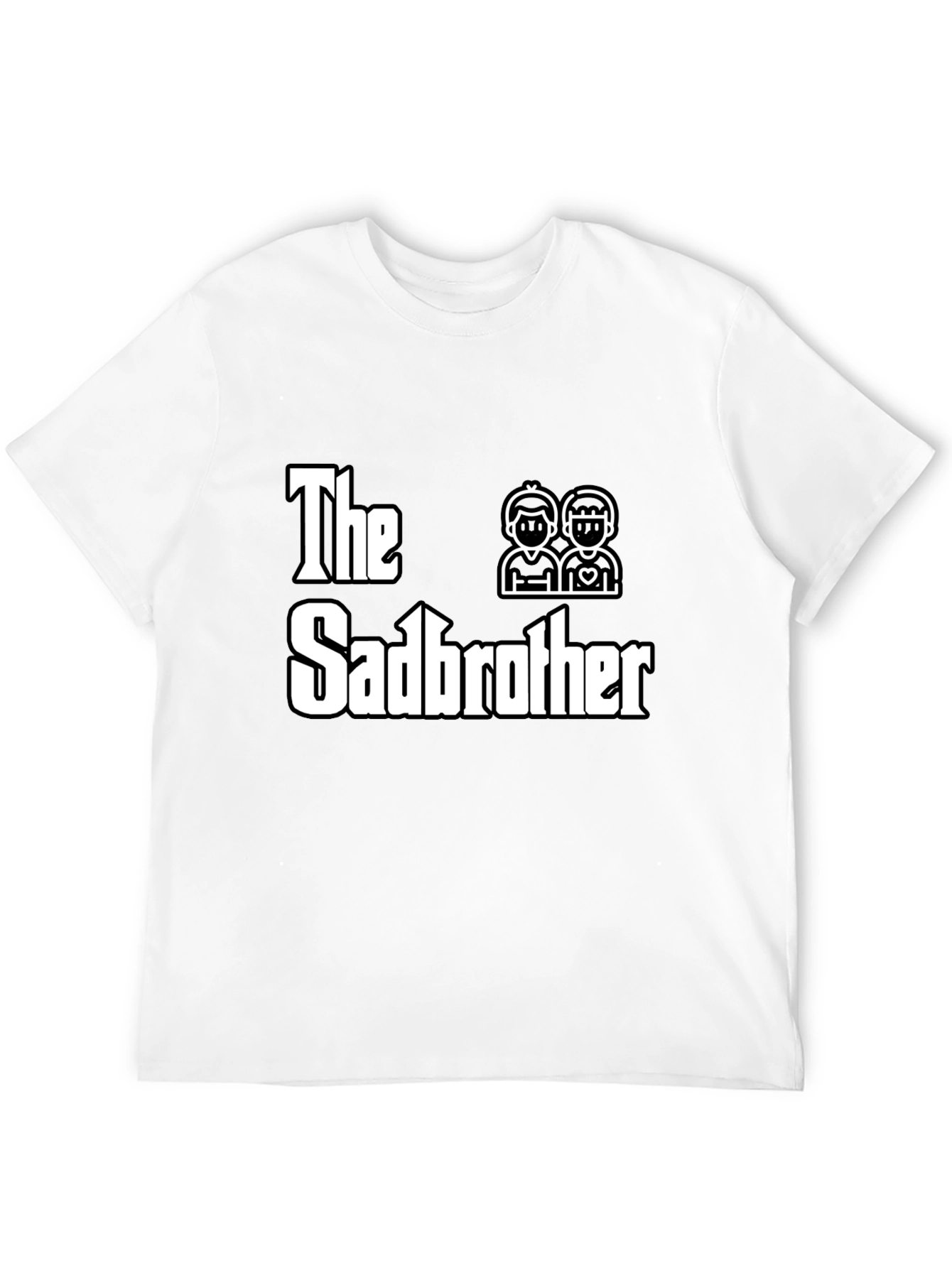 Black The Sadbrother T-Shirt - Novelty Graphic Tee view 12