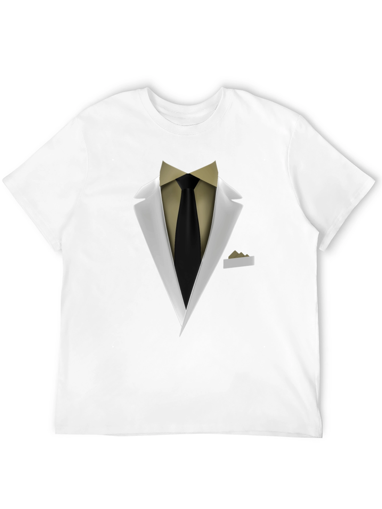 Suit & Tie Graphic Tee - Black Fashion Top - 12