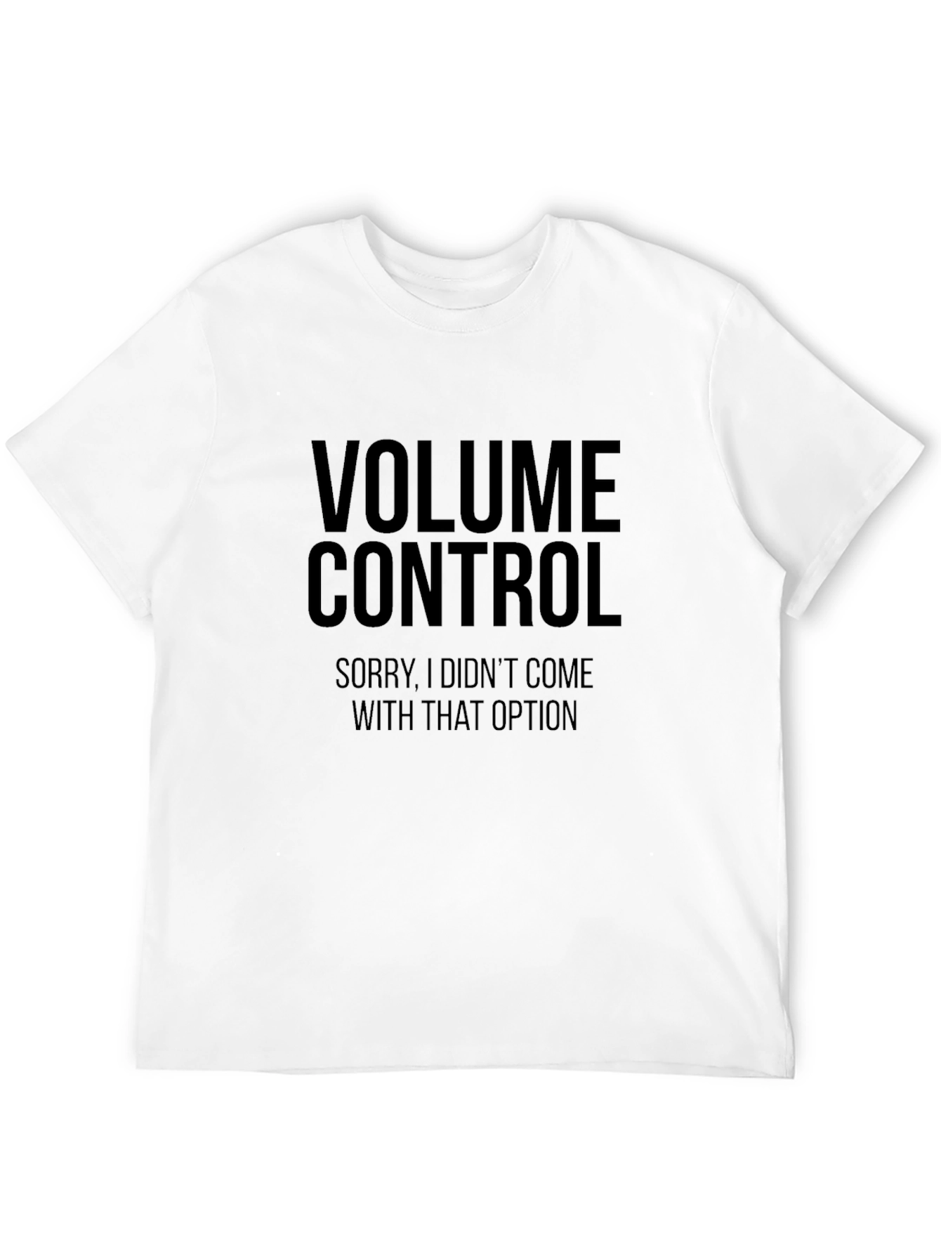 Black Volume Control Funny Graphic T-Shirt view 12