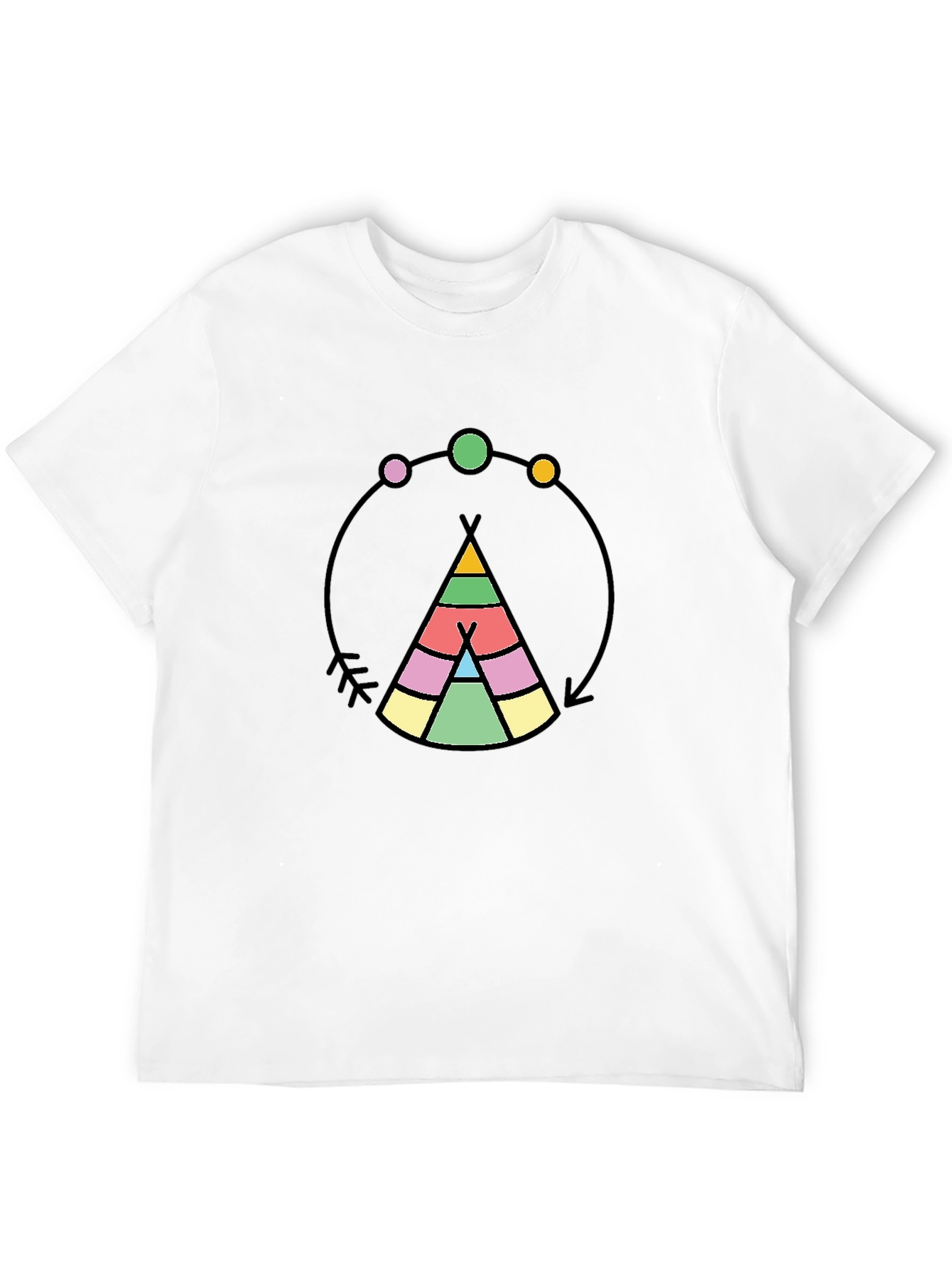 Black Teepee Graphic Black T-Shirt view 12